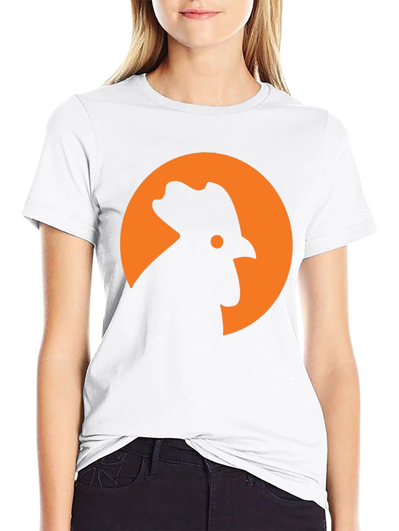 Rooster Silhouette T-Shirt - Modern Graphic Tee