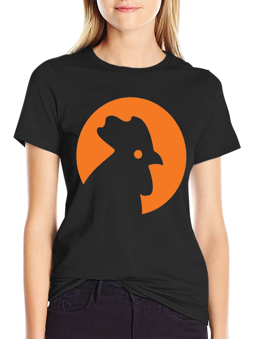 Rooster Silhouette T-Shirt - Modern Graphic Tee