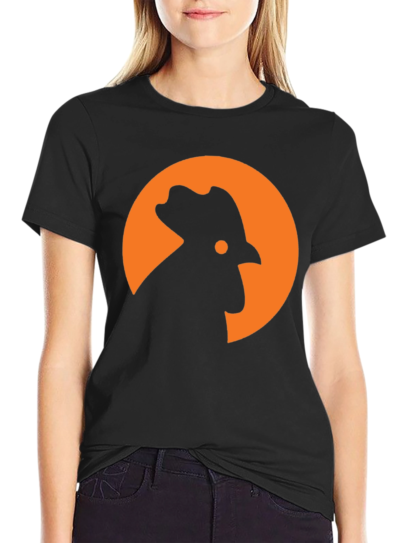 Rooster Silhouette T-Shirt - Modern Graphic Tee