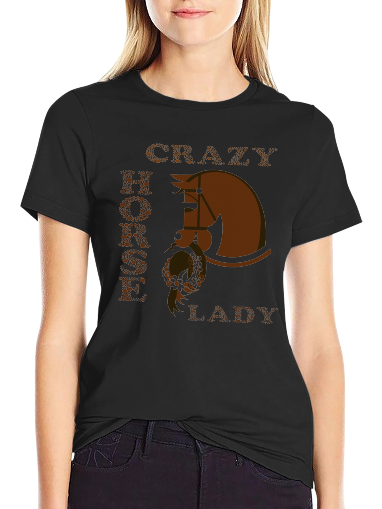 Crazy Horse Lady T-Shirt - Equestrian Style