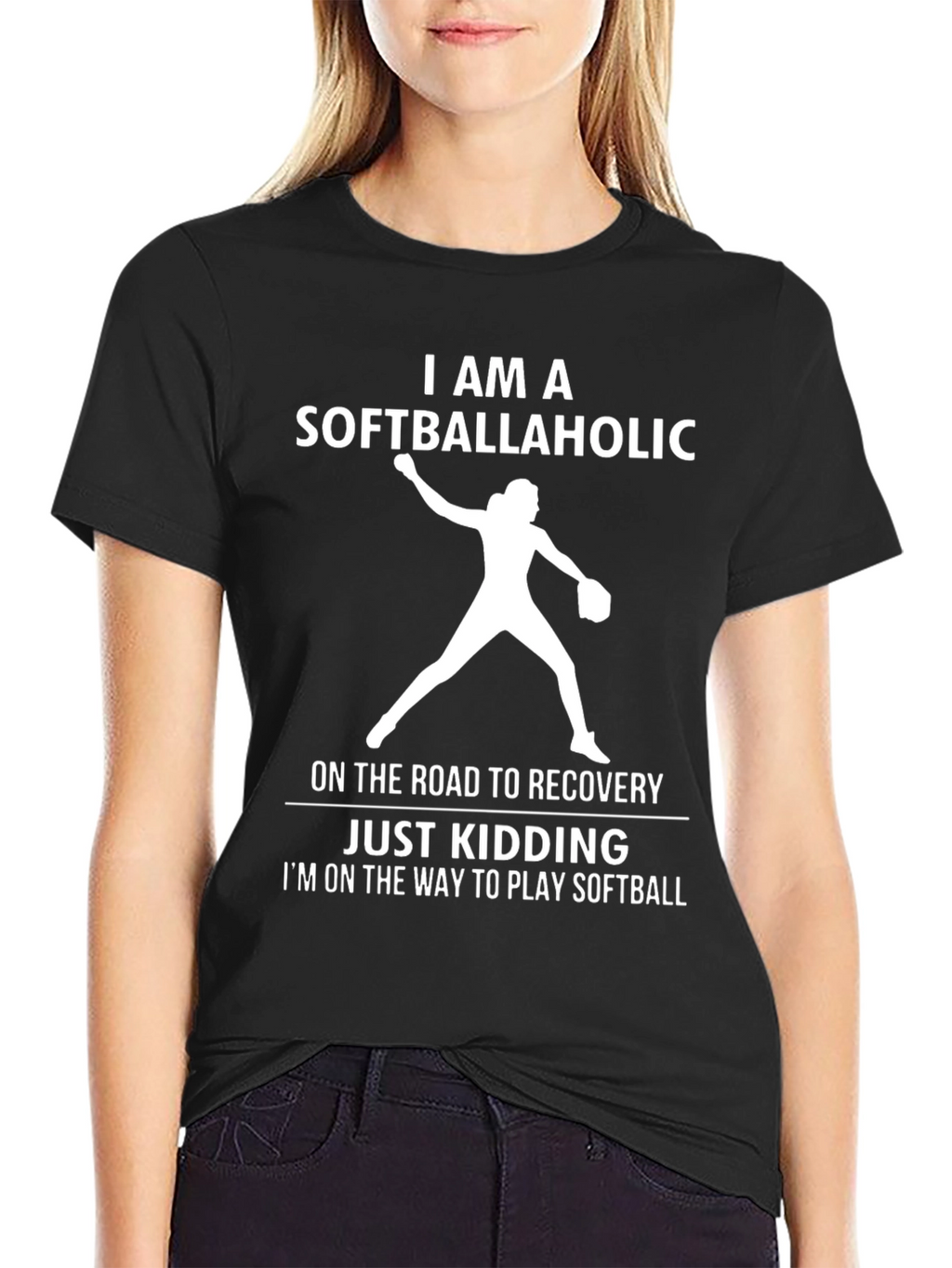 Softballaholic T-Shirt - Funny Softball Player Tee