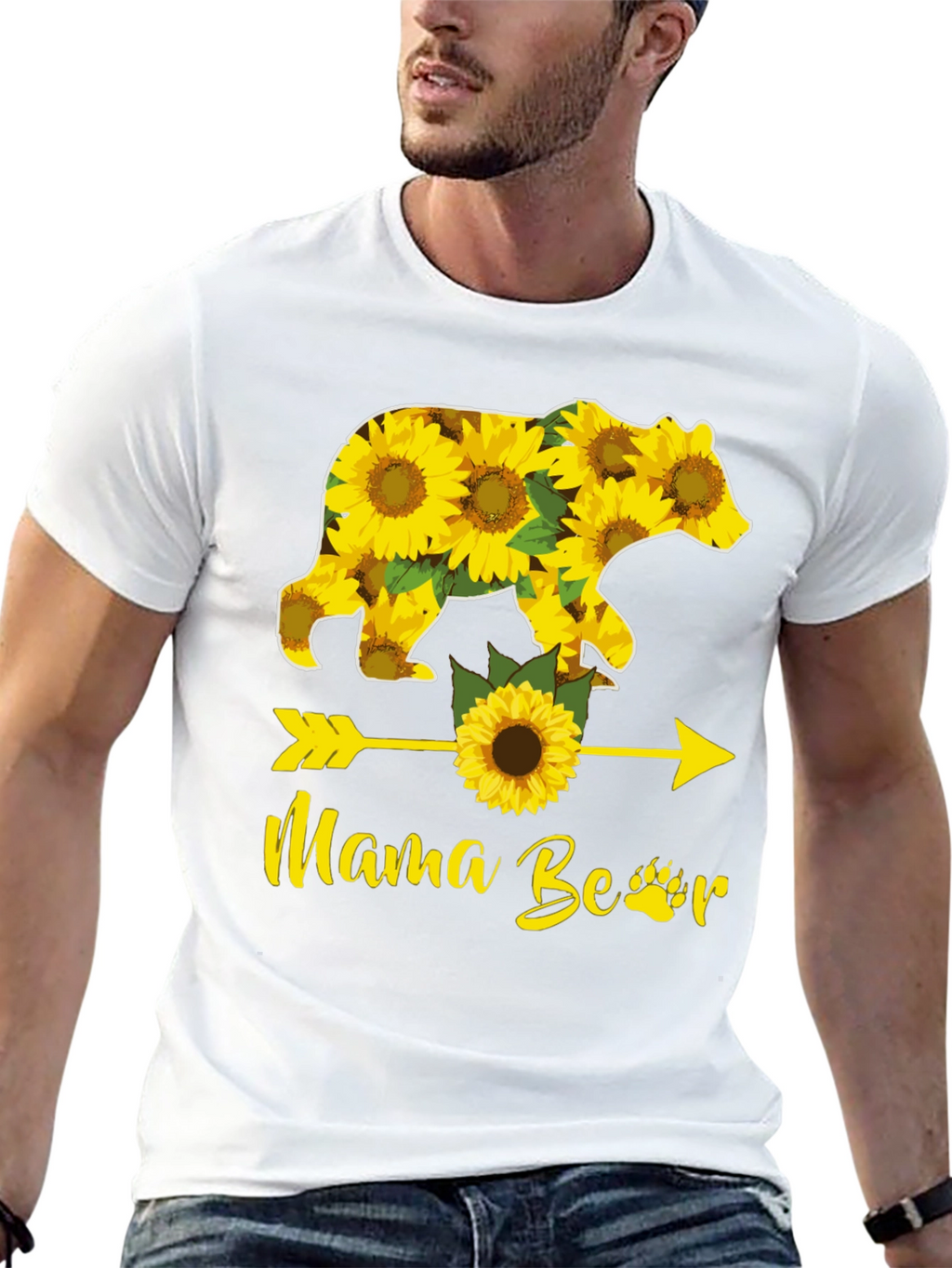 Mama Bear Sunflower Graphic Tee
