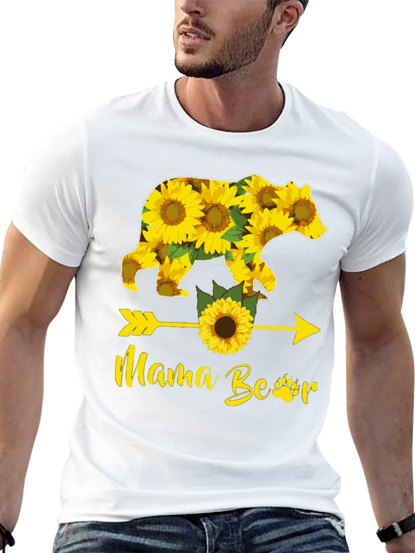 Mama Bear Sunflower Graphic Tee