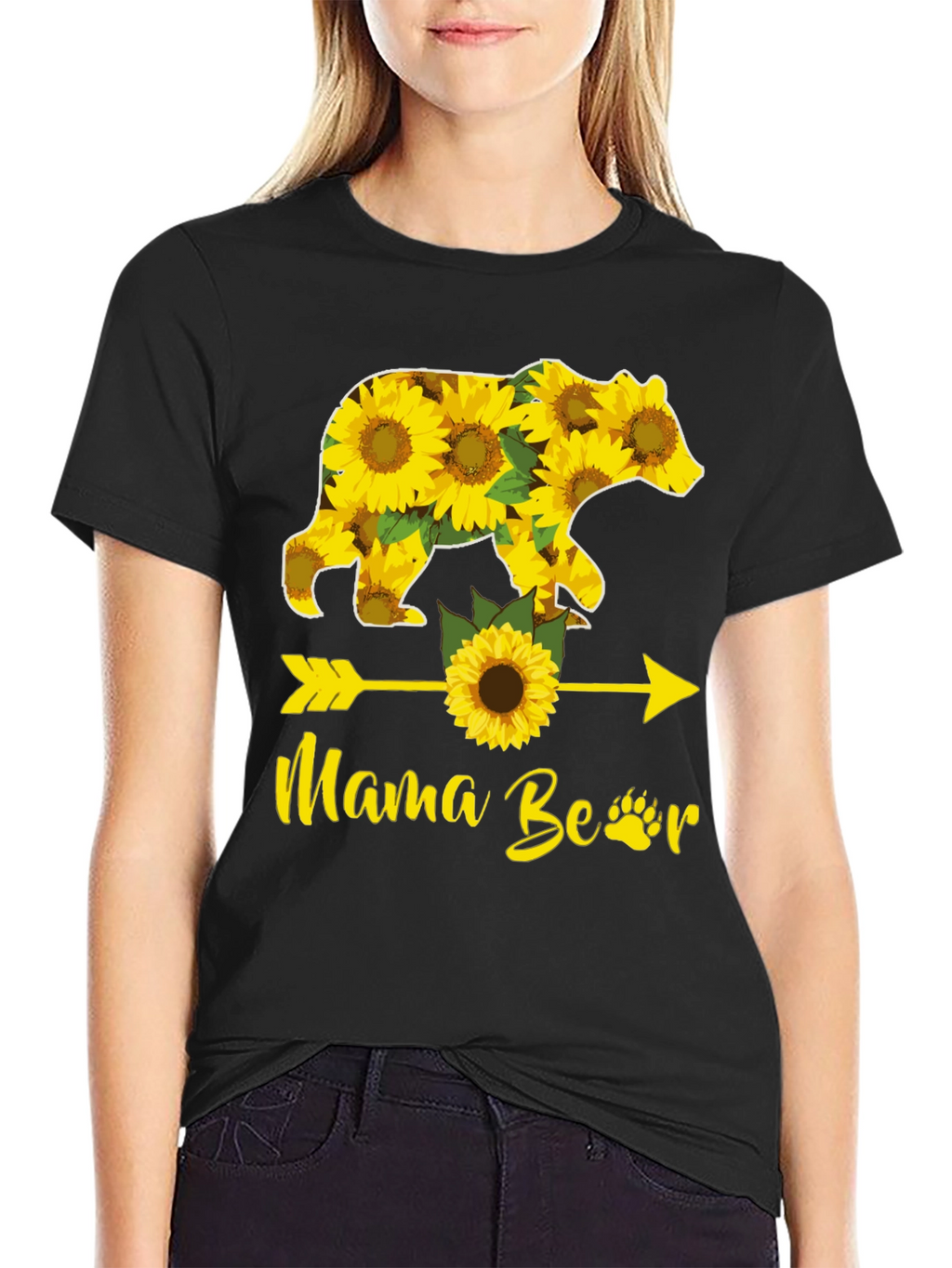 Mama Bear Sunflower Graphic Tee