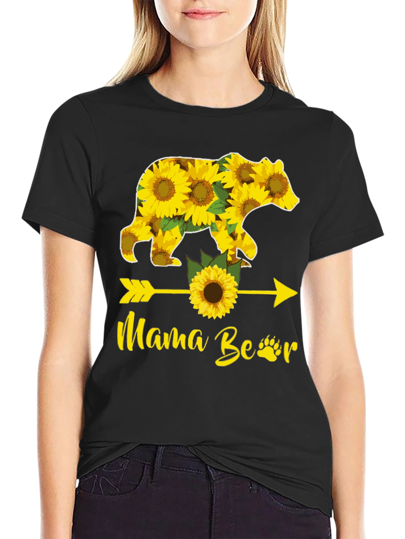 Mama Bear Sunflower Graphic Tee