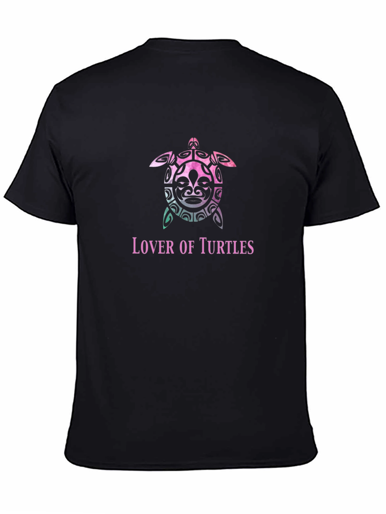 Lover of Turtles Graphic Tee - Tribal Sea Turtle Design