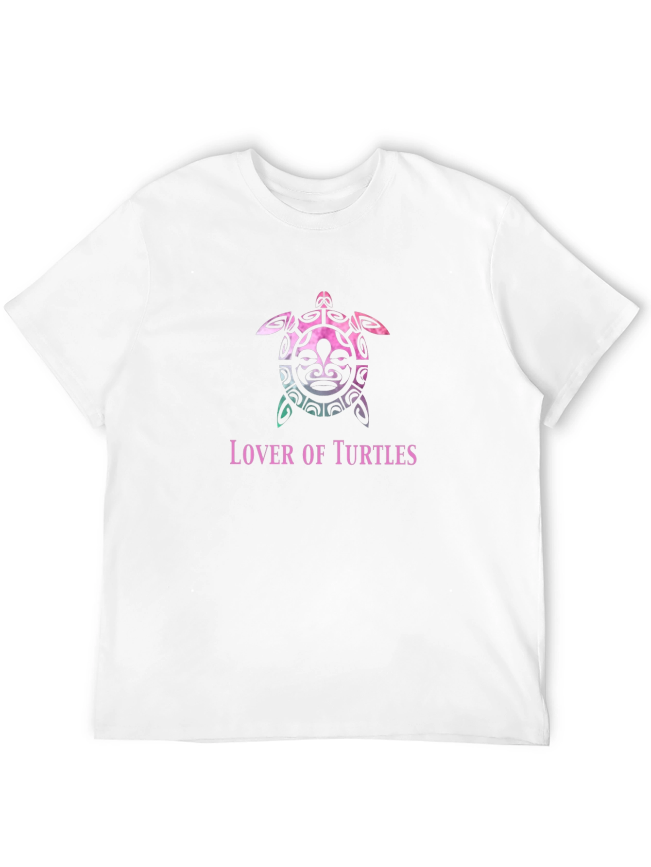 Lover of Turtles Graphic Tee - Tribal Sea Turtle Design