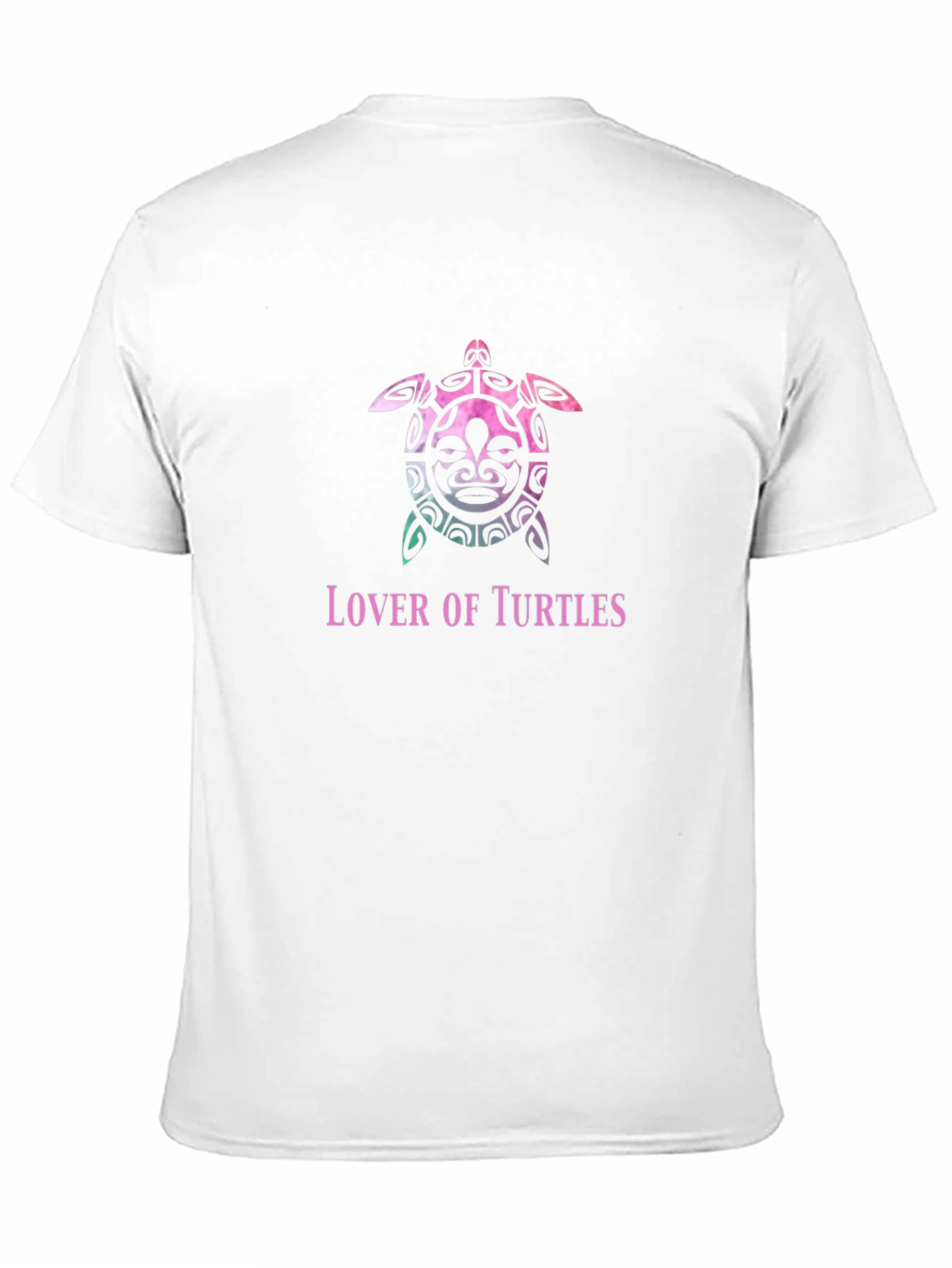 Lover of Turtles Graphic Tee - Tribal Sea Turtle Design