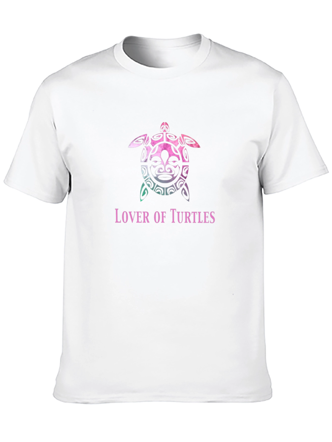Lover of Turtles Graphic Tee - Tribal Sea Turtle Design