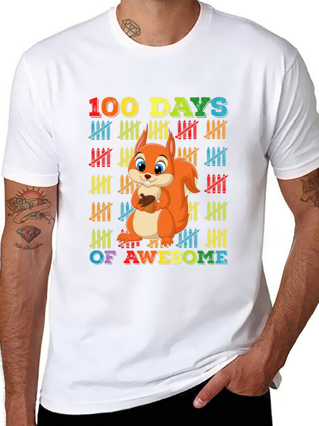 100 Days of Awesome Squirrel T-Shirt