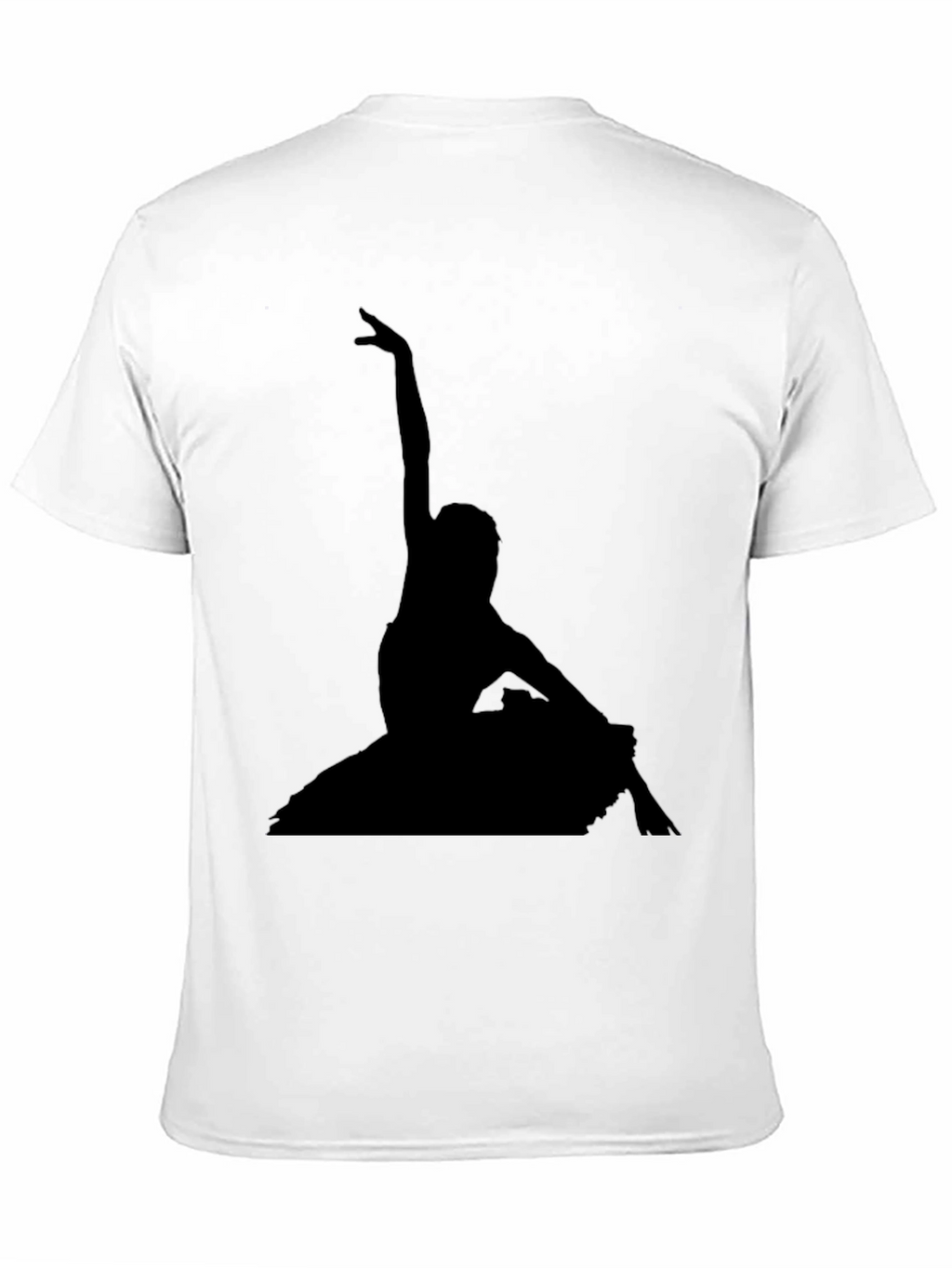 Elegant Ballerina Silhouette Black T-Shirt