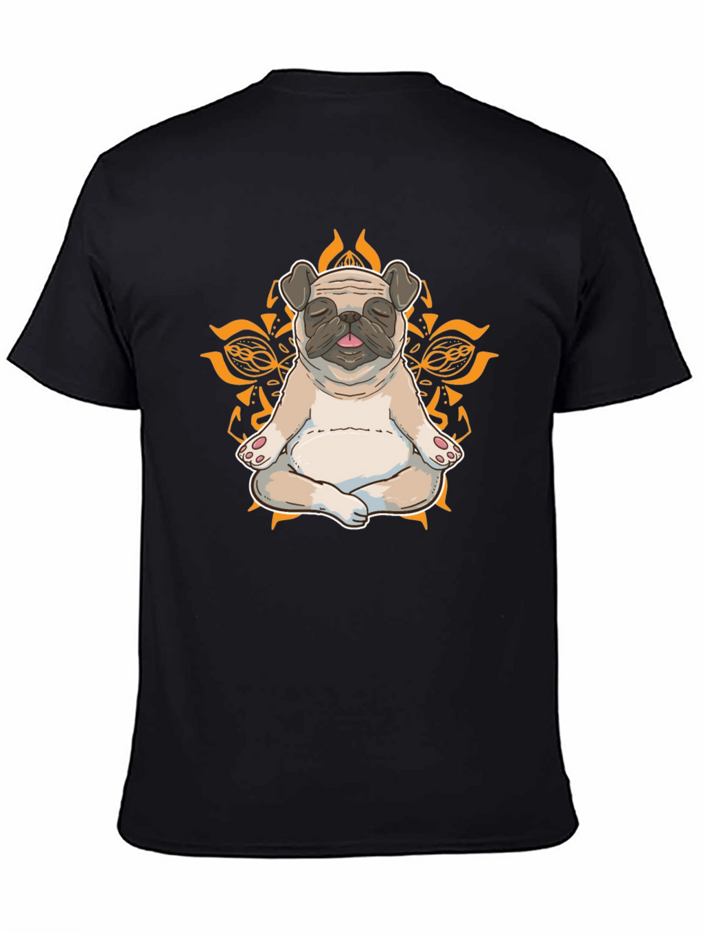 Zen Pug Graphic Tee - Meditating Dog Shirt