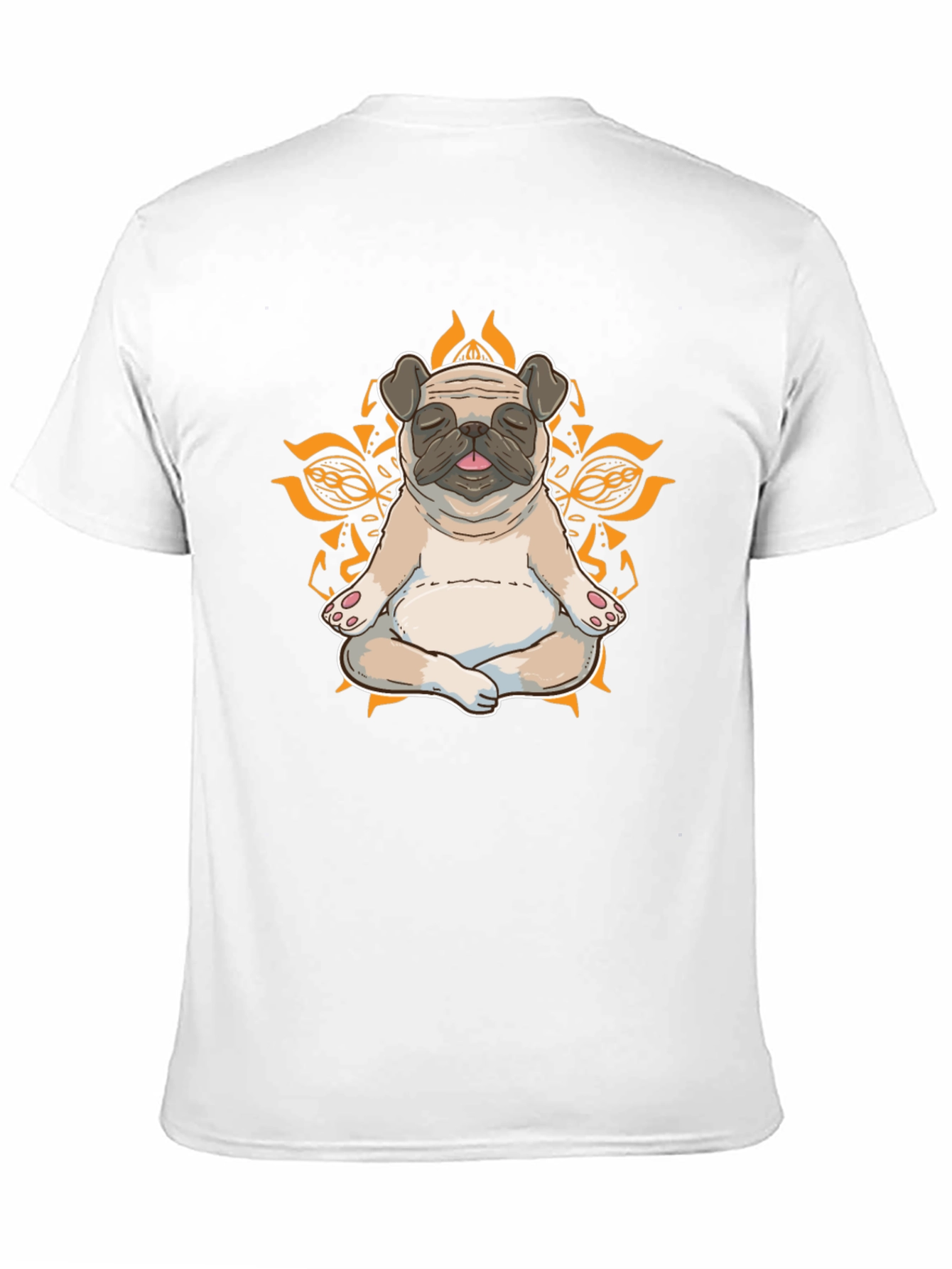 Zen Pug Graphic Tee - Meditating Dog Shirt