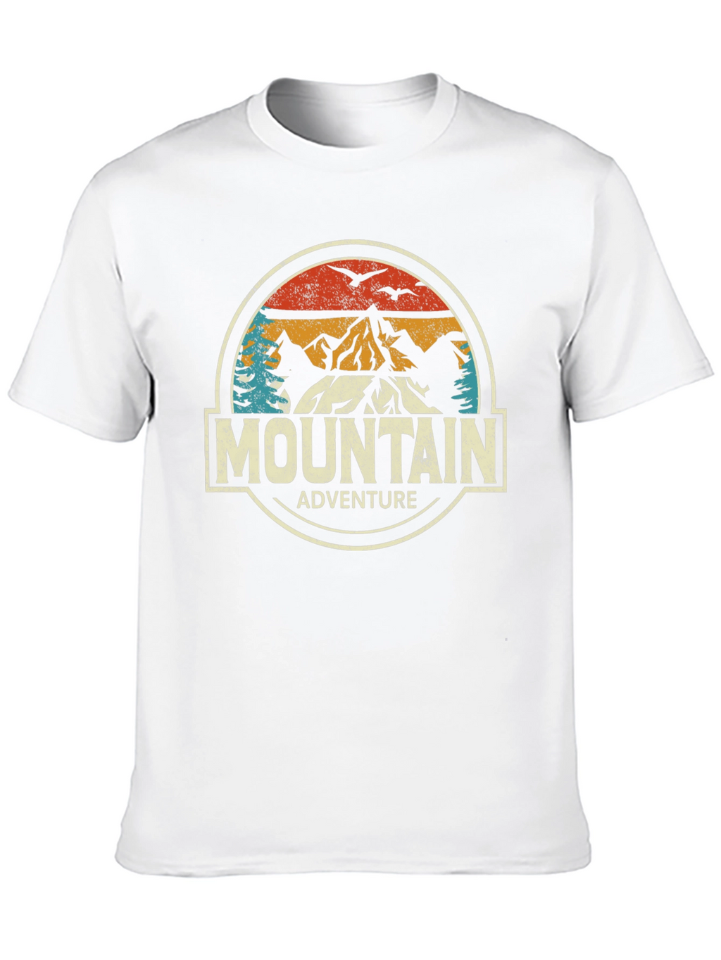 Mountain Adventure Graphic Tee - Black Cotton
