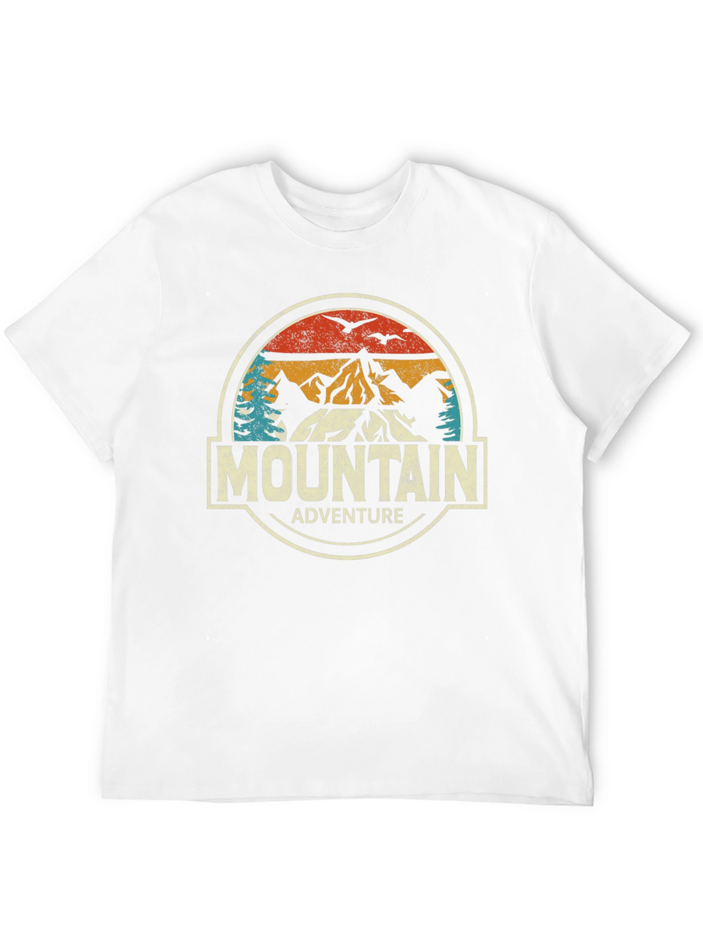 Mountain Adventure Graphic Tee - Black Cotton
