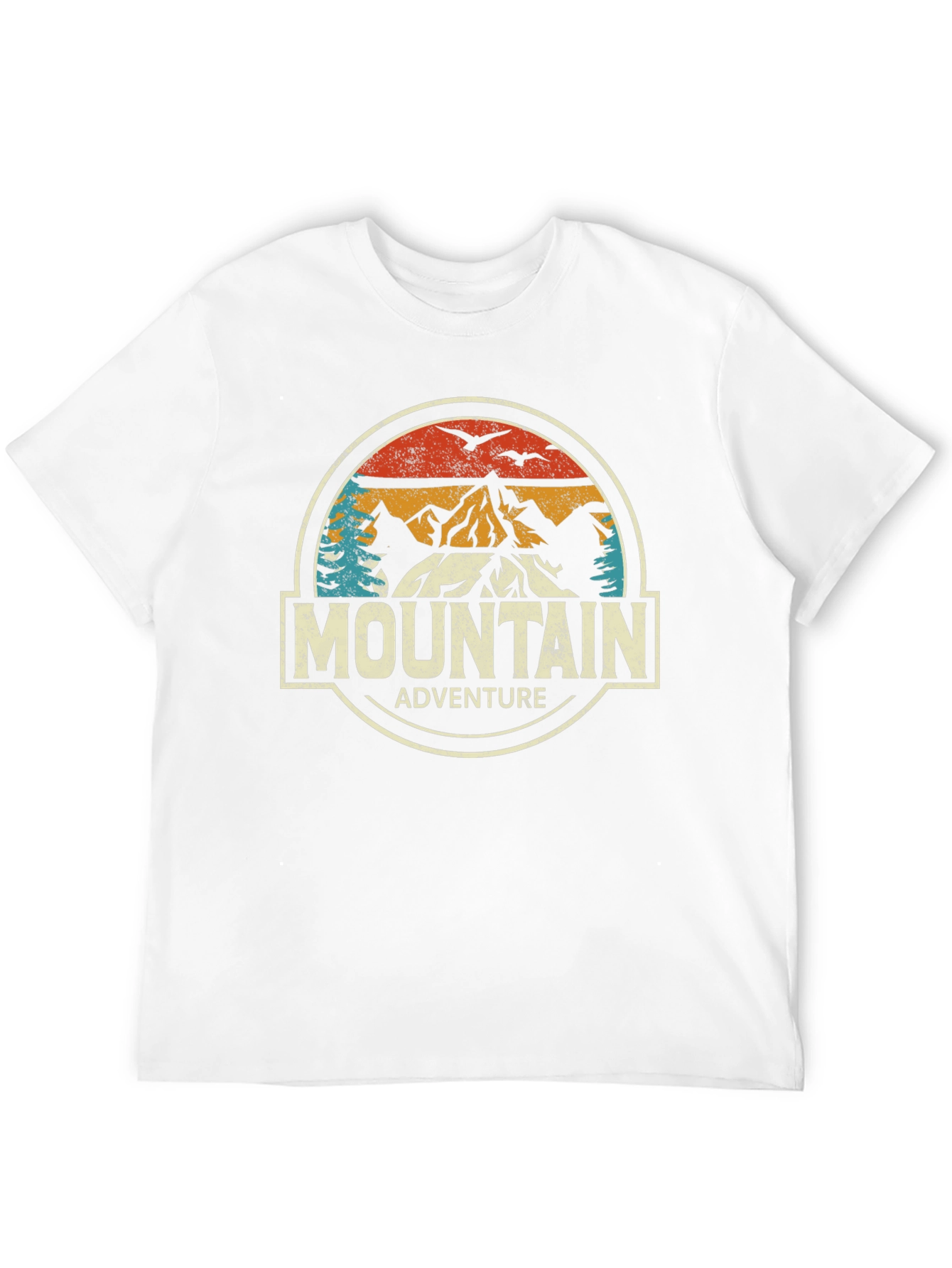 Mountain Adventure Graphic Tee - Black Cotton