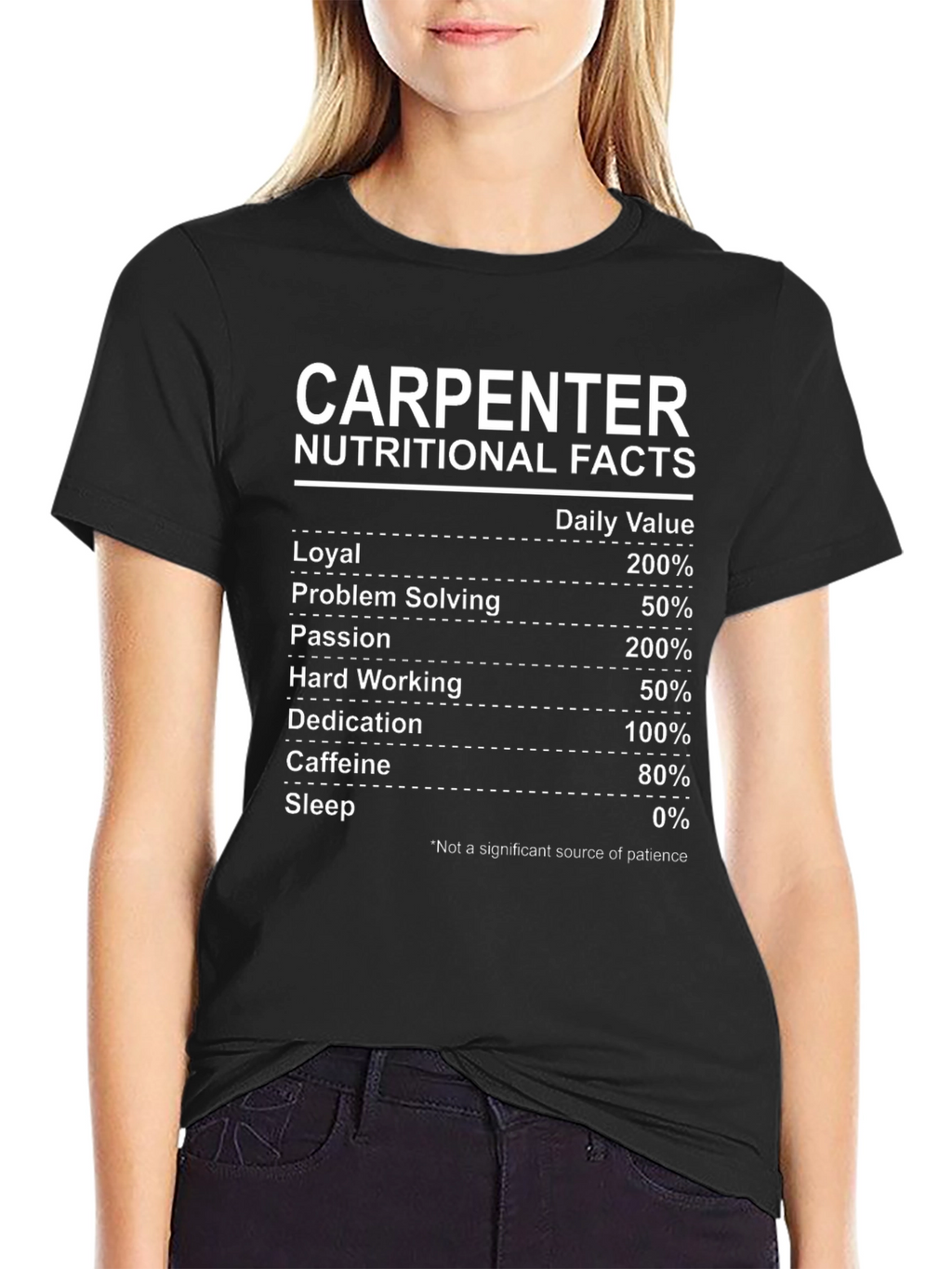 Carpenter Nutritional Facts Graphic Tee