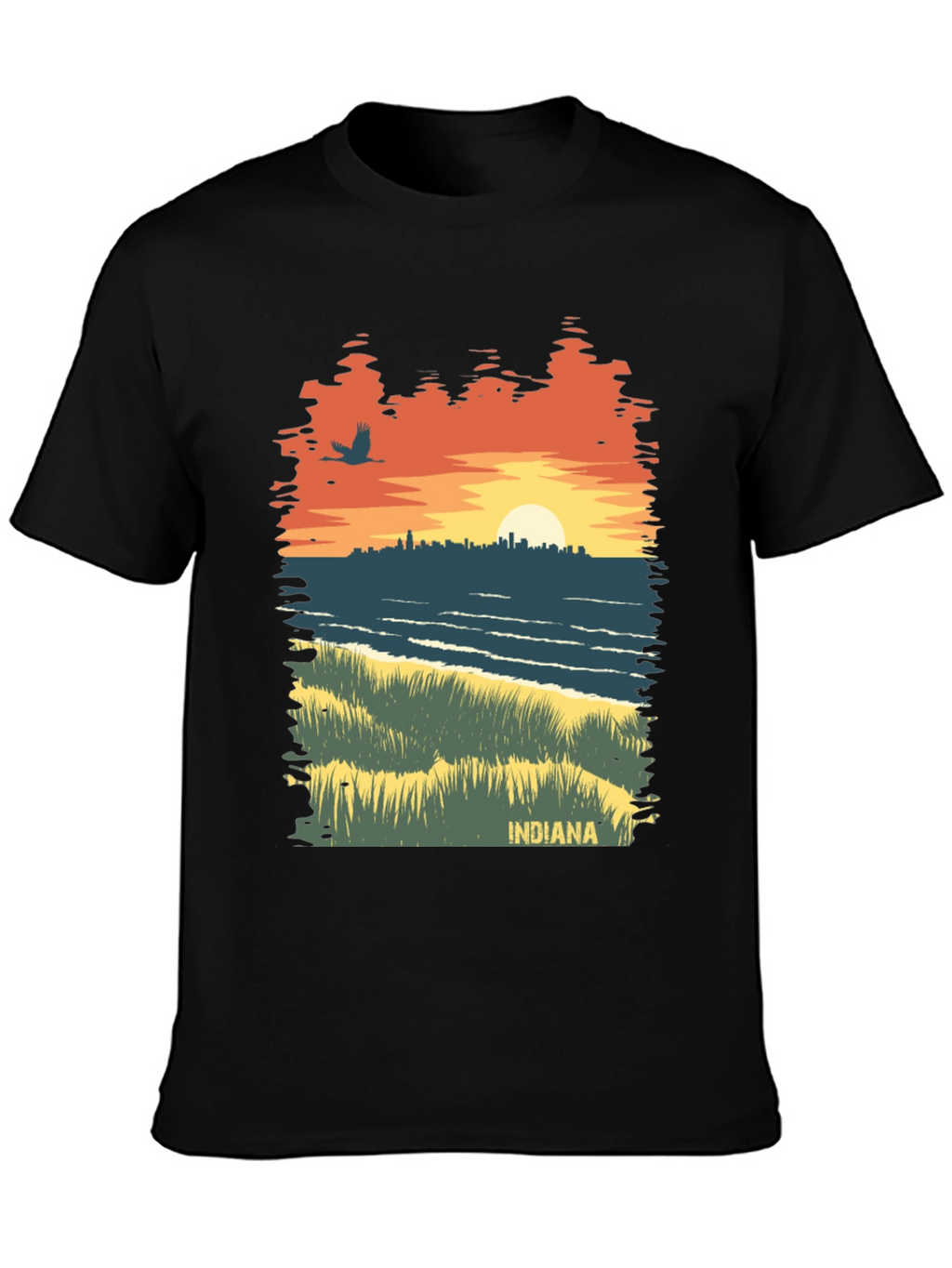 Indiana Sunset Graphic Tee - Unique State Pride Shirt