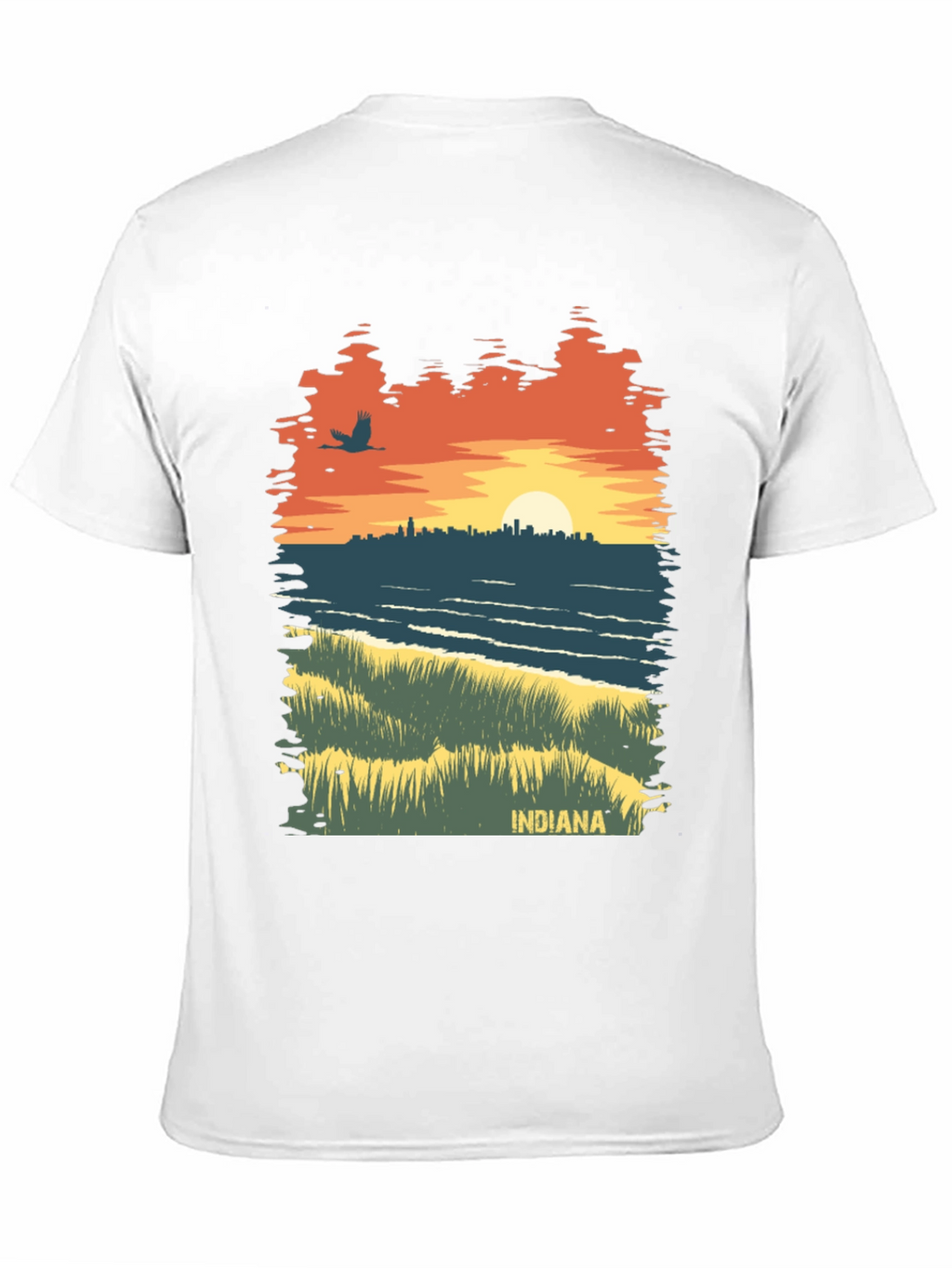 Indiana Sunset Graphic Tee - Unique State Pride Shirt