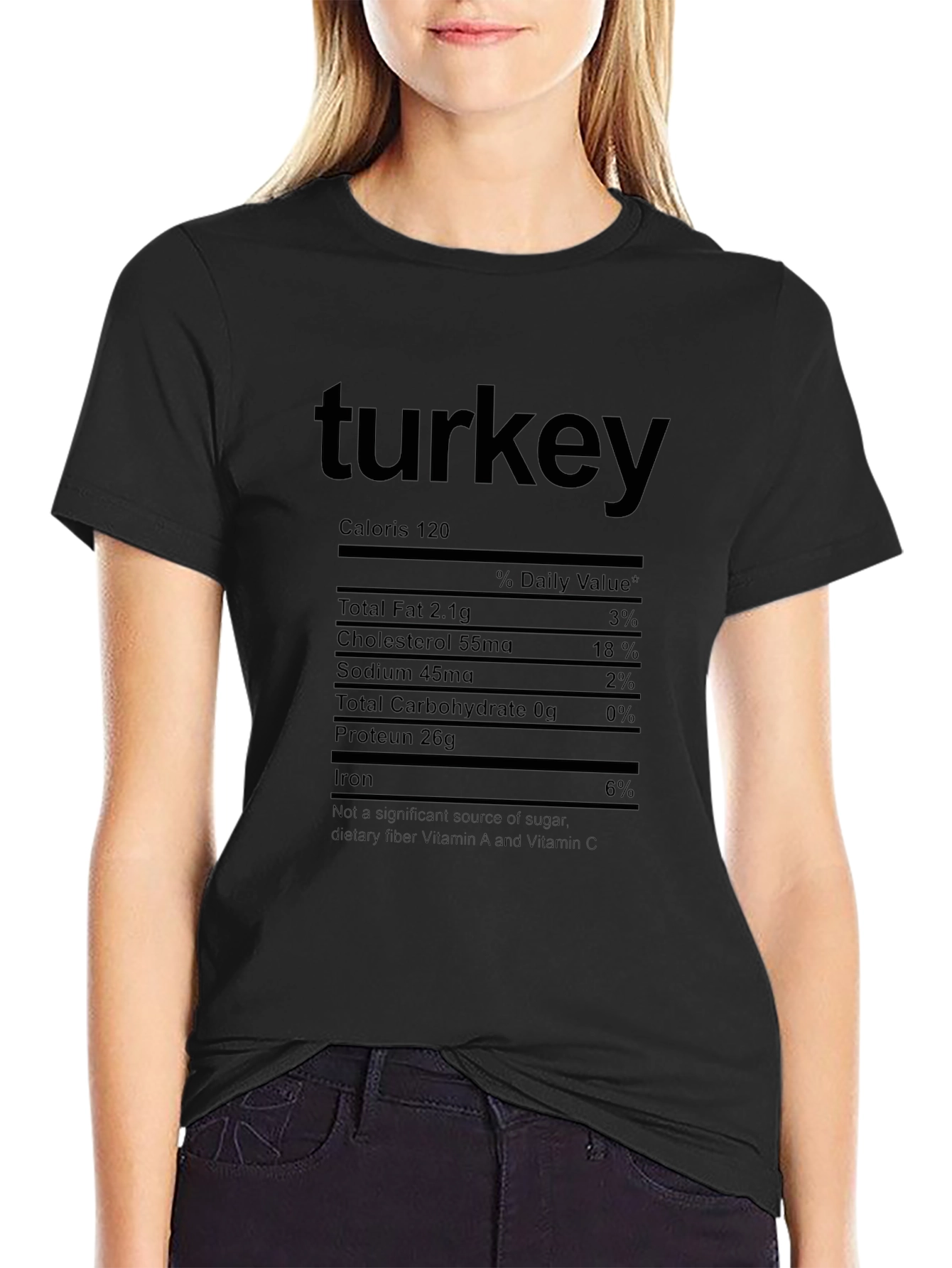 Turkey Nutrition Facts T-Shirt - Funny Thanksgiving Tee