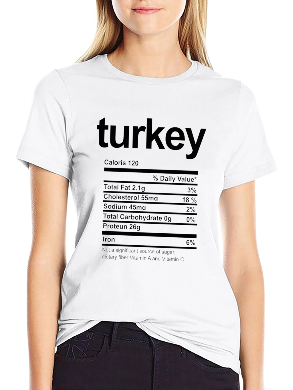 Turkey Nutrition Facts T-Shirt - Funny Thanksgiving Tee