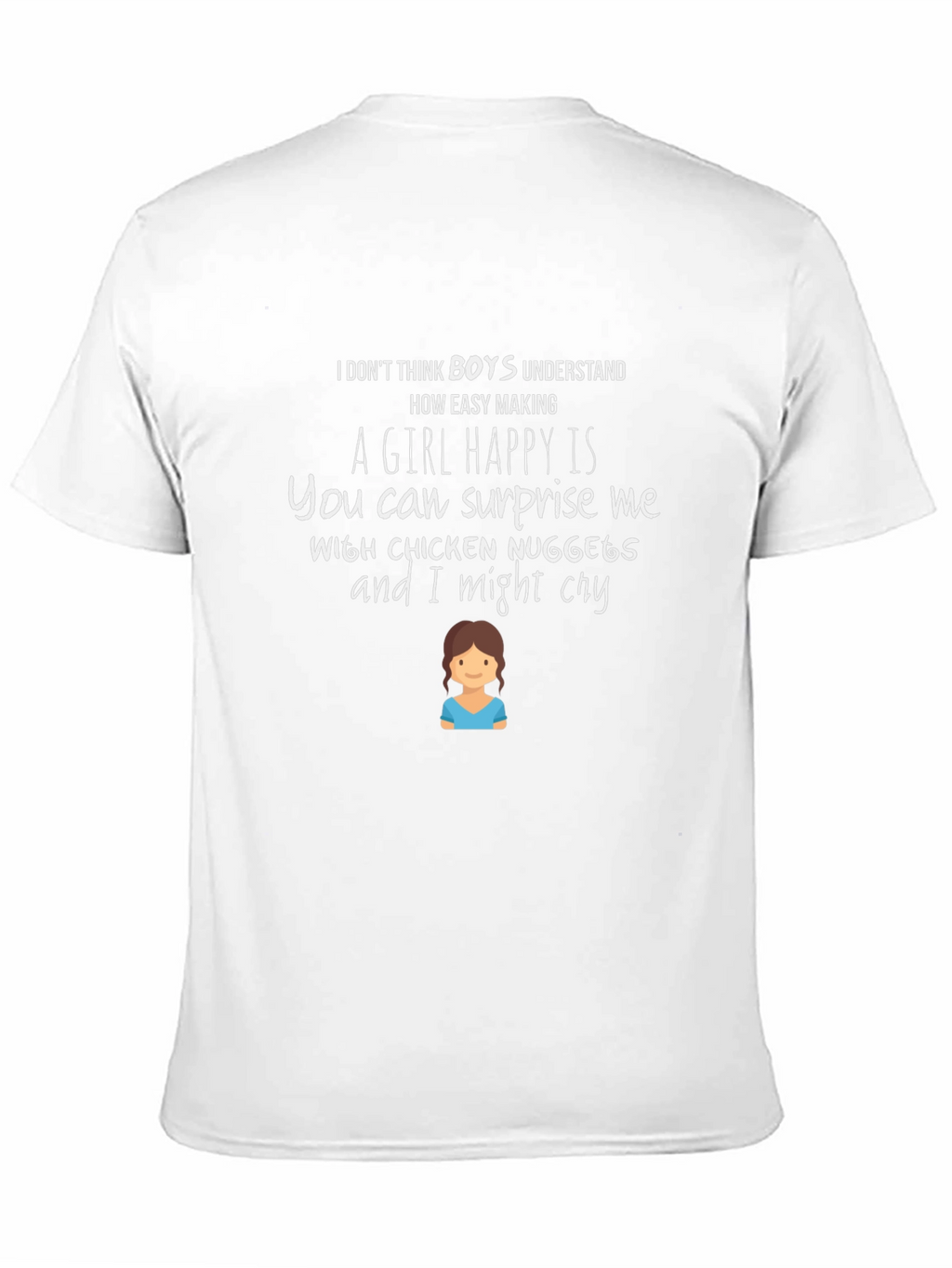 Chicken Nugget Lover T-Shirt Funny Girl Gift