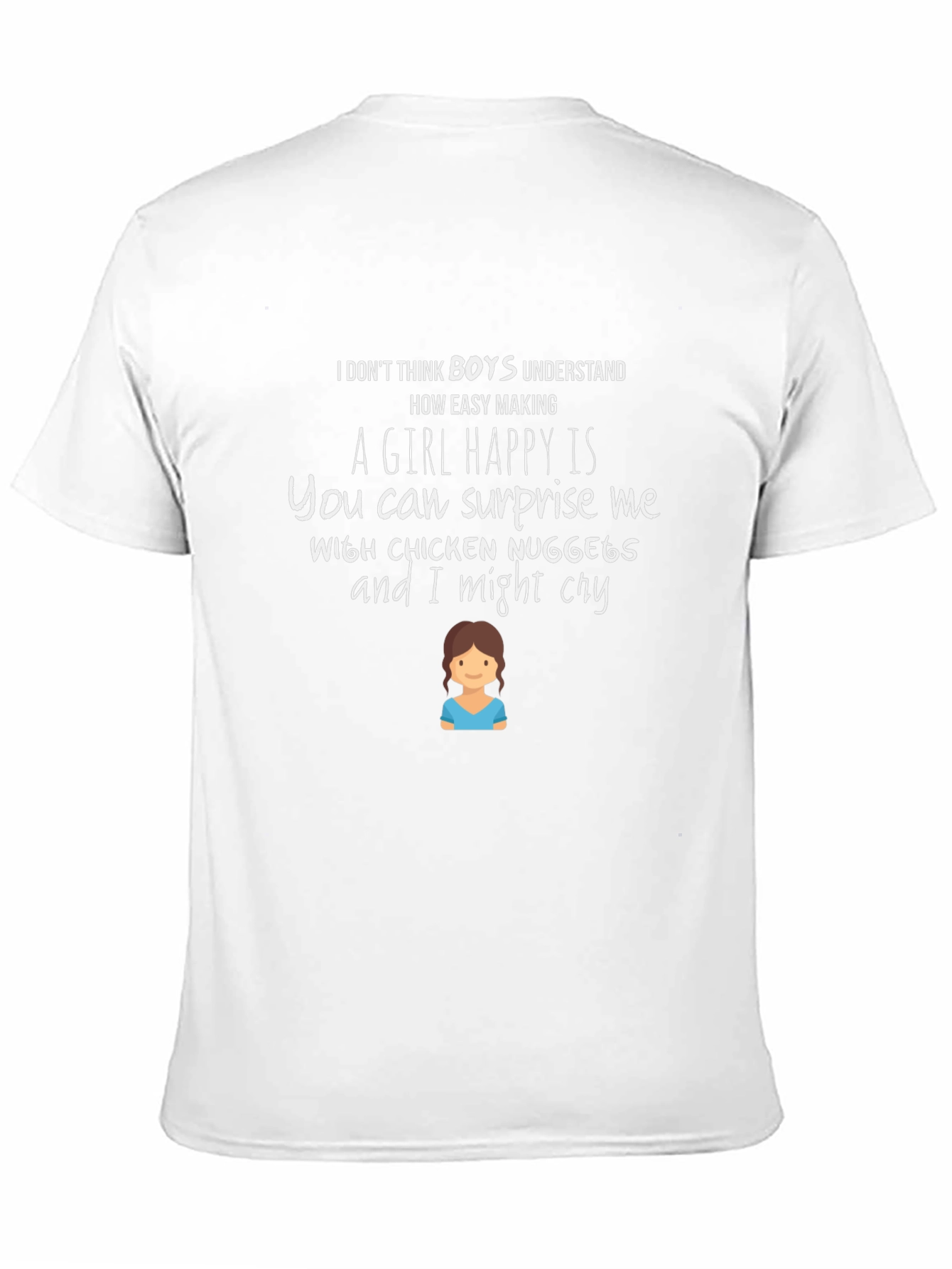 Chicken Nugget Lover T-Shirt Funny Girl Gift