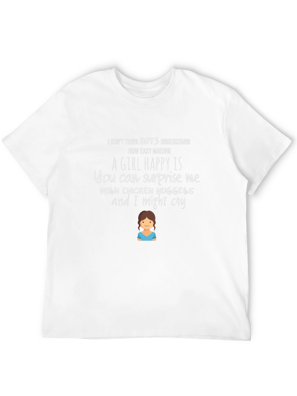 Chicken Nugget Lover T-Shirt Funny Girl Gift