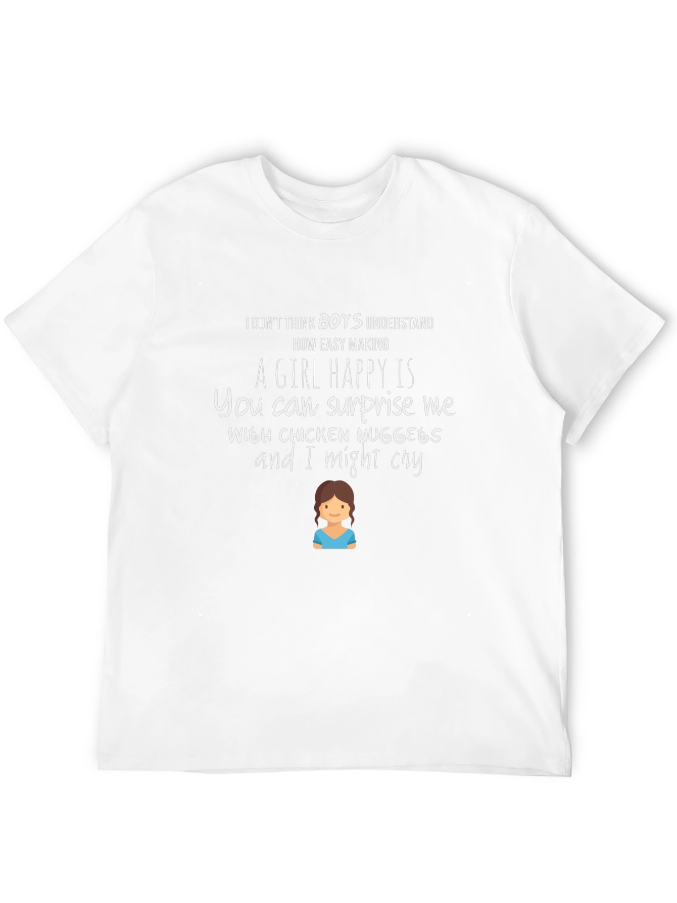 Chicken Nugget Lover T-Shirt Funny Girl Gift
