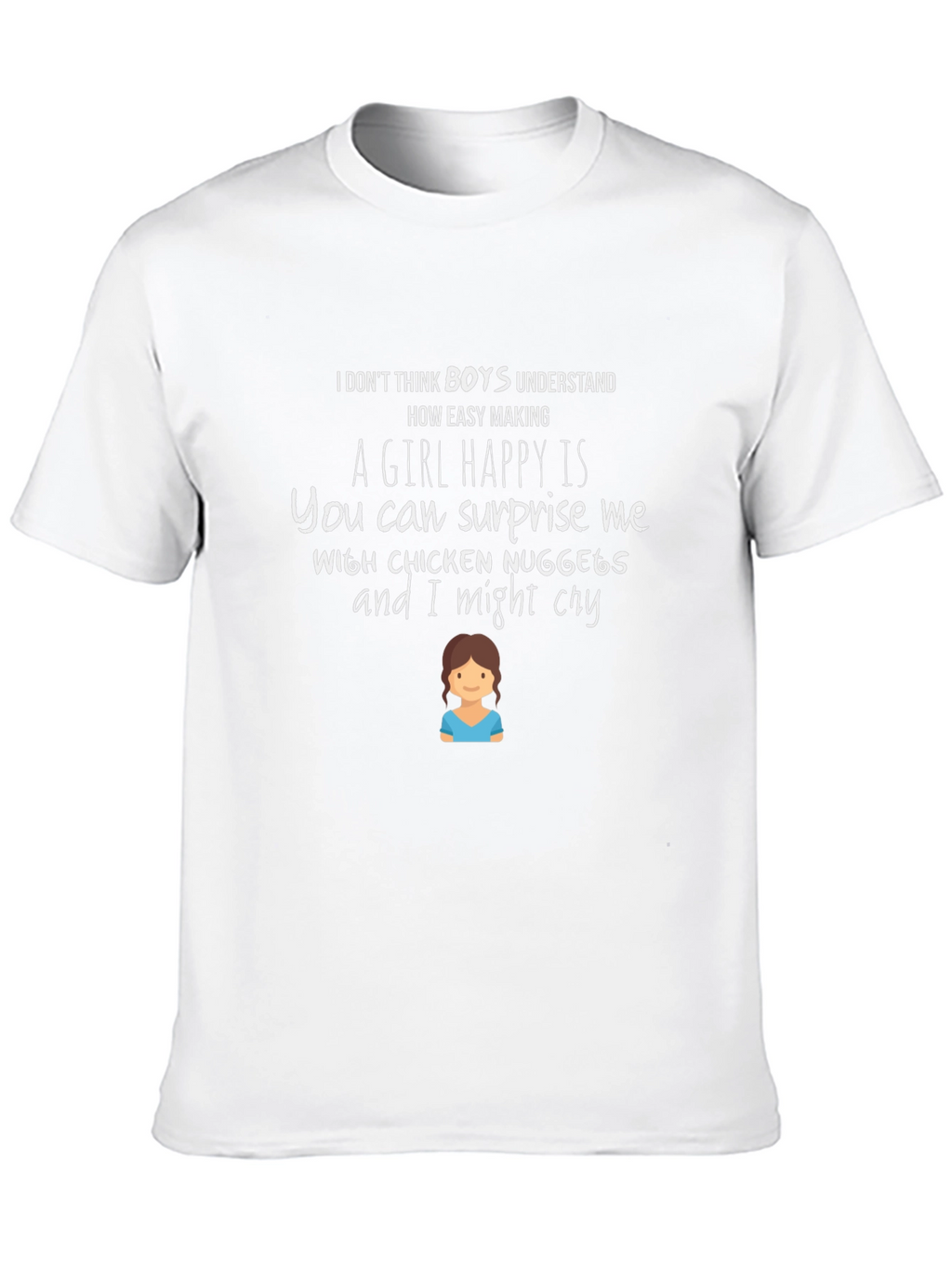 Chicken Nugget Lover T-Shirt Funny Girl Gift