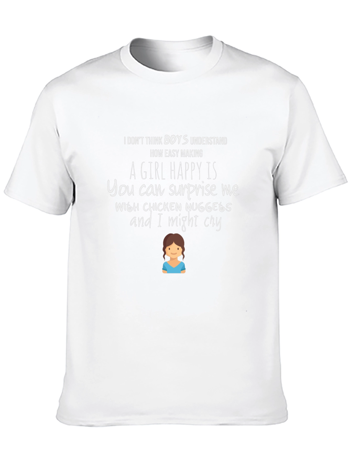 Chicken Nugget Lover T-Shirt Funny Girl Gift