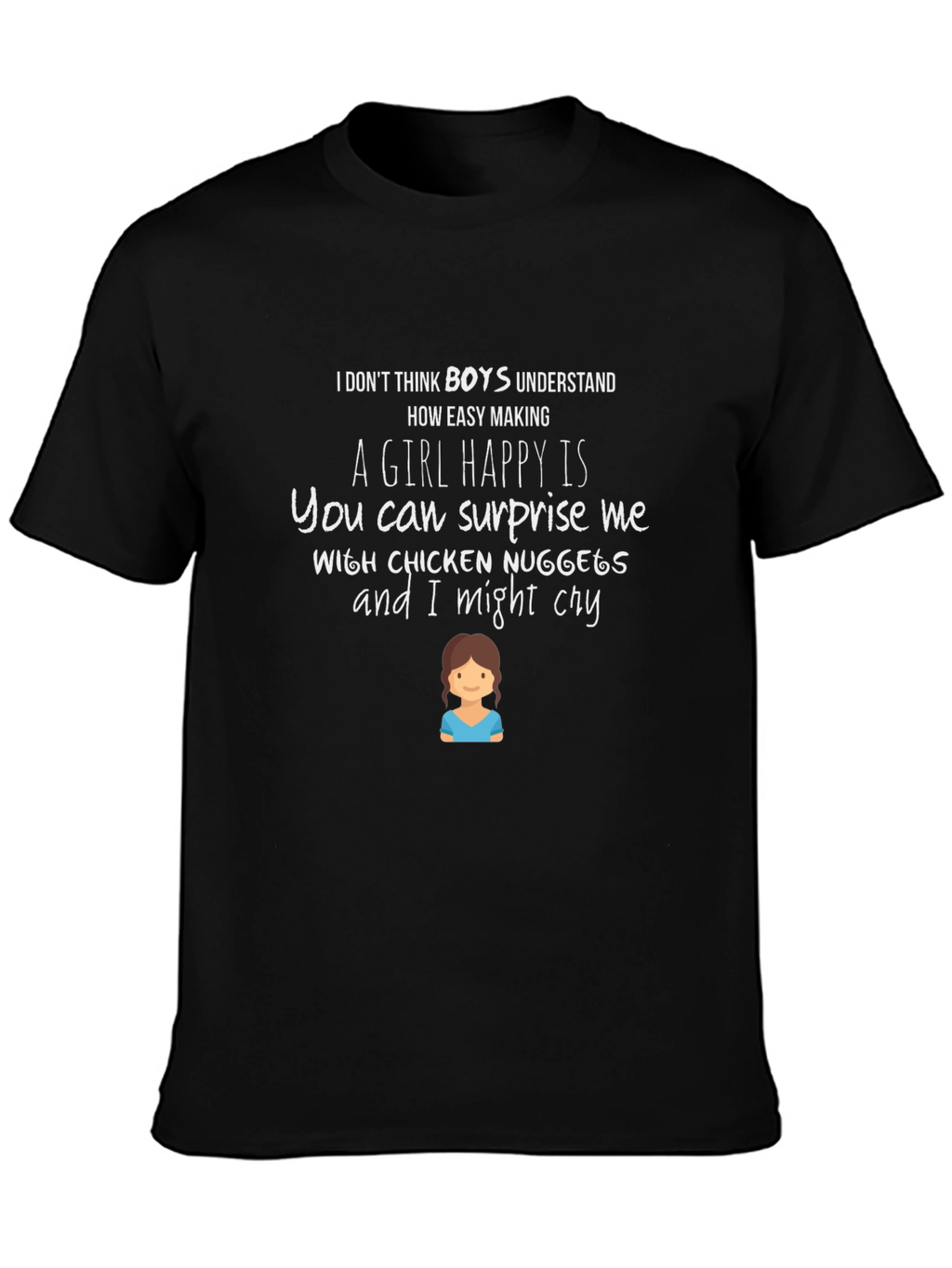 Chicken Nugget Lover T-Shirt Funny Girl Gift