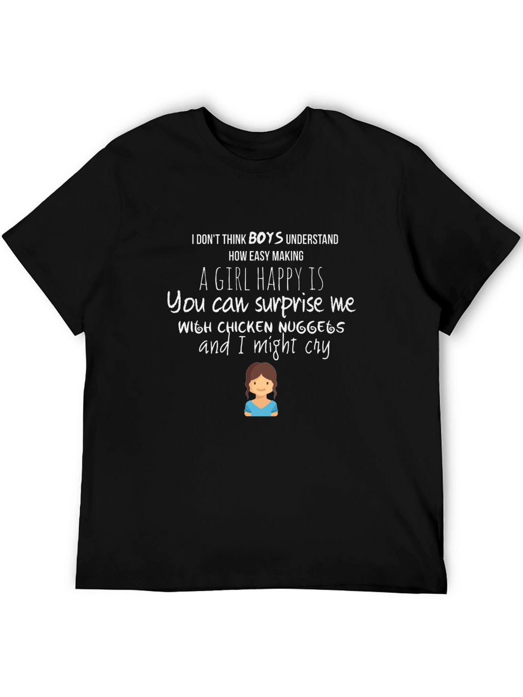 Chicken Nugget Lover T-Shirt Funny Girl Gift