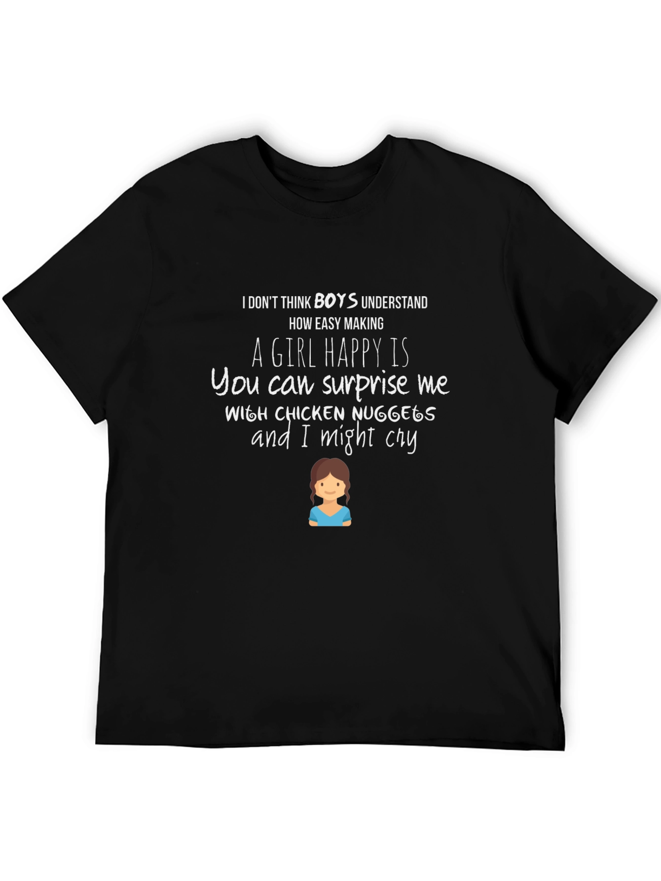 Chicken Nugget Lover T-Shirt Funny Girl Gift