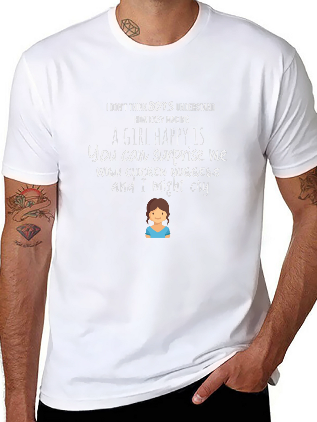 Chicken Nugget Lover T-Shirt Funny Girl Gift