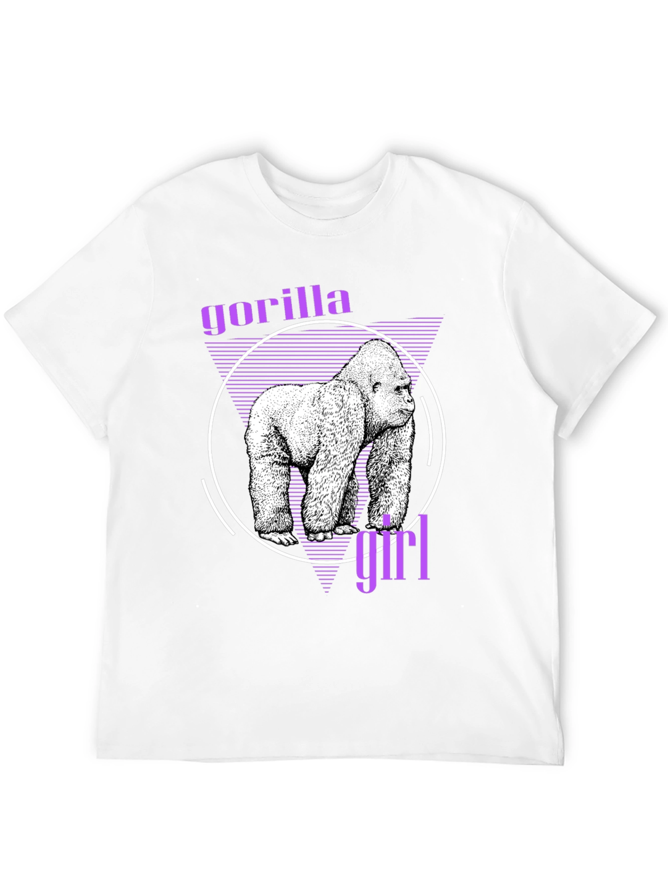 Gorilla Girl Graphic Tee - Retro Style Black T-Shirt