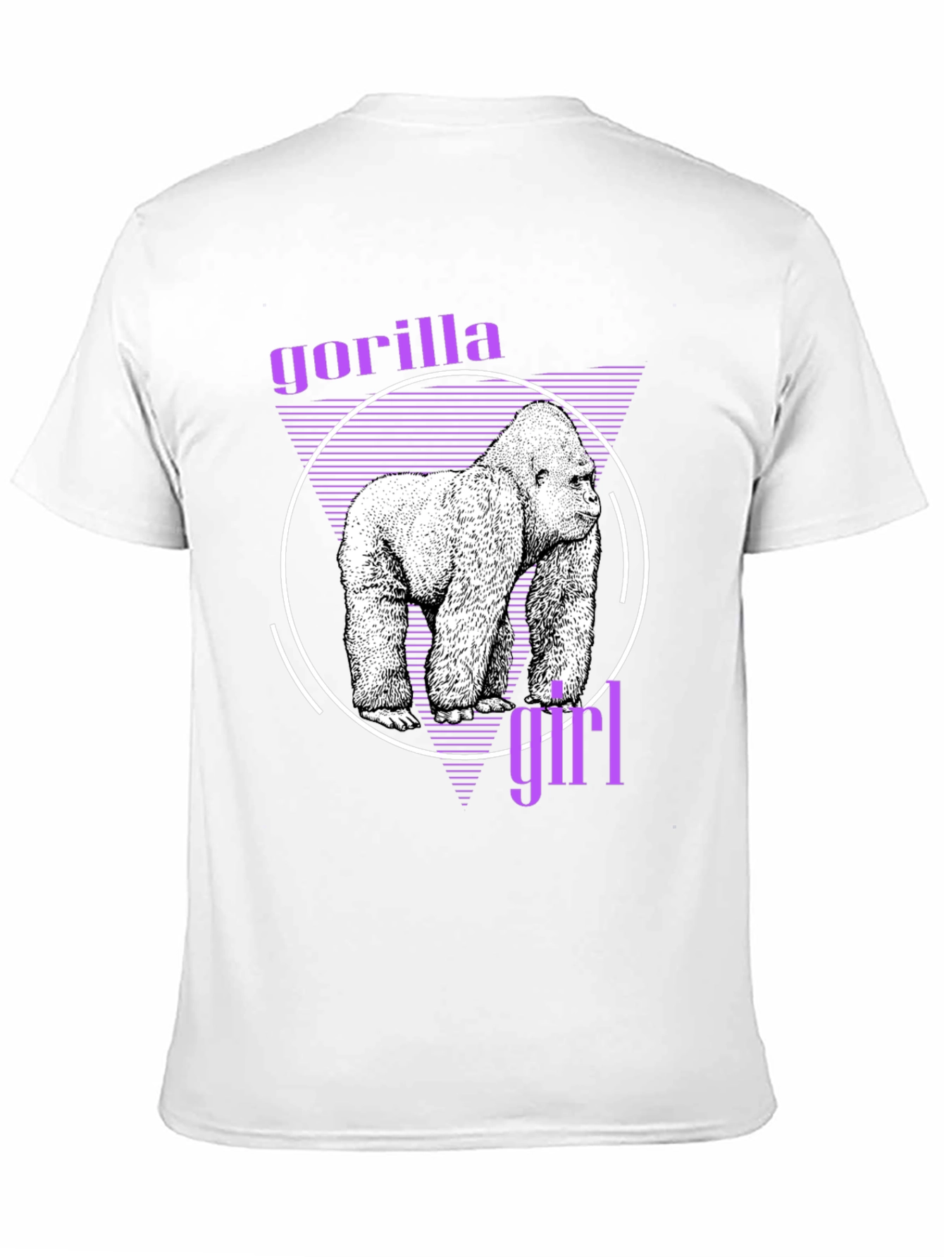Gorilla Girl Graphic Tee - Retro Style Black T-Shirt