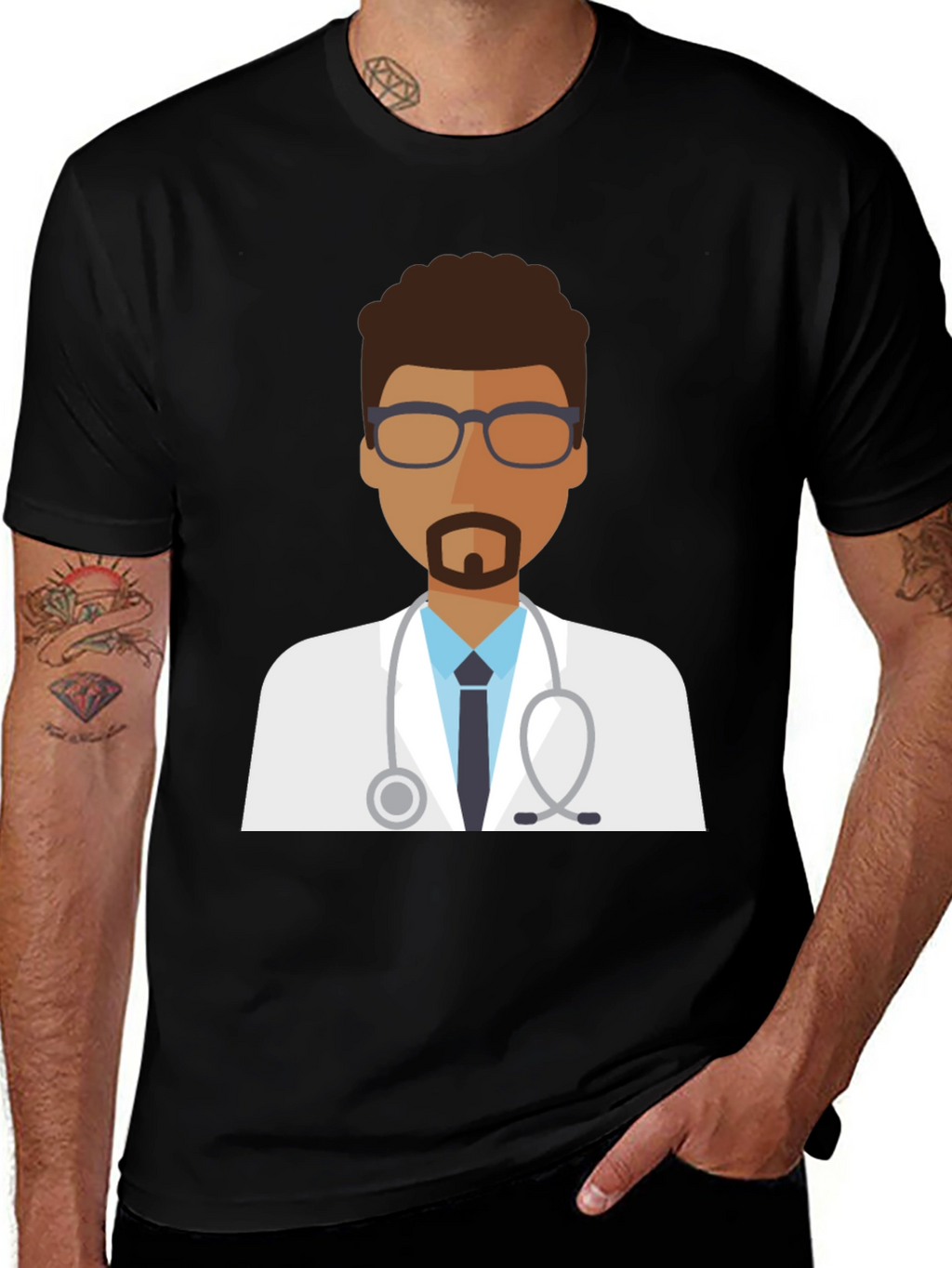 Doctor Graphic T-Shirt - Black