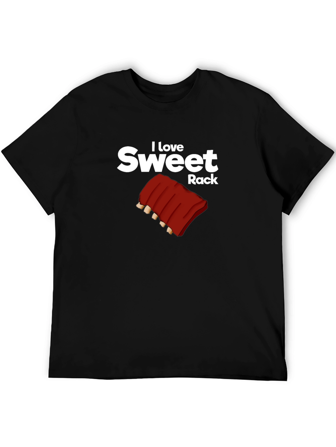 I Love Sweet Rack Black T-Shirt