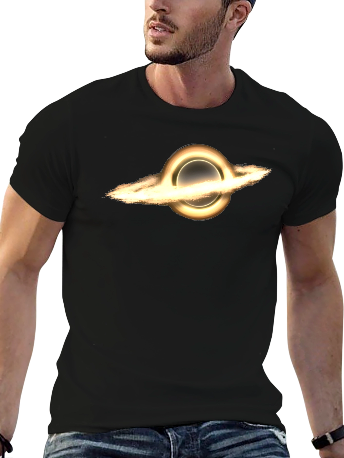 Black Hole Graphic T-Shirt - Stylish Space Tee