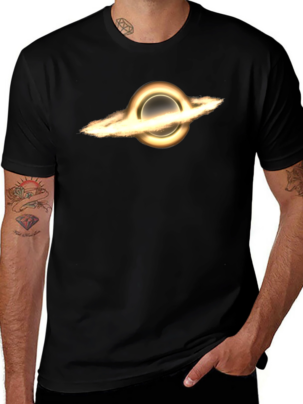Black Hole Graphic T-Shirt - Stylish Space Tee