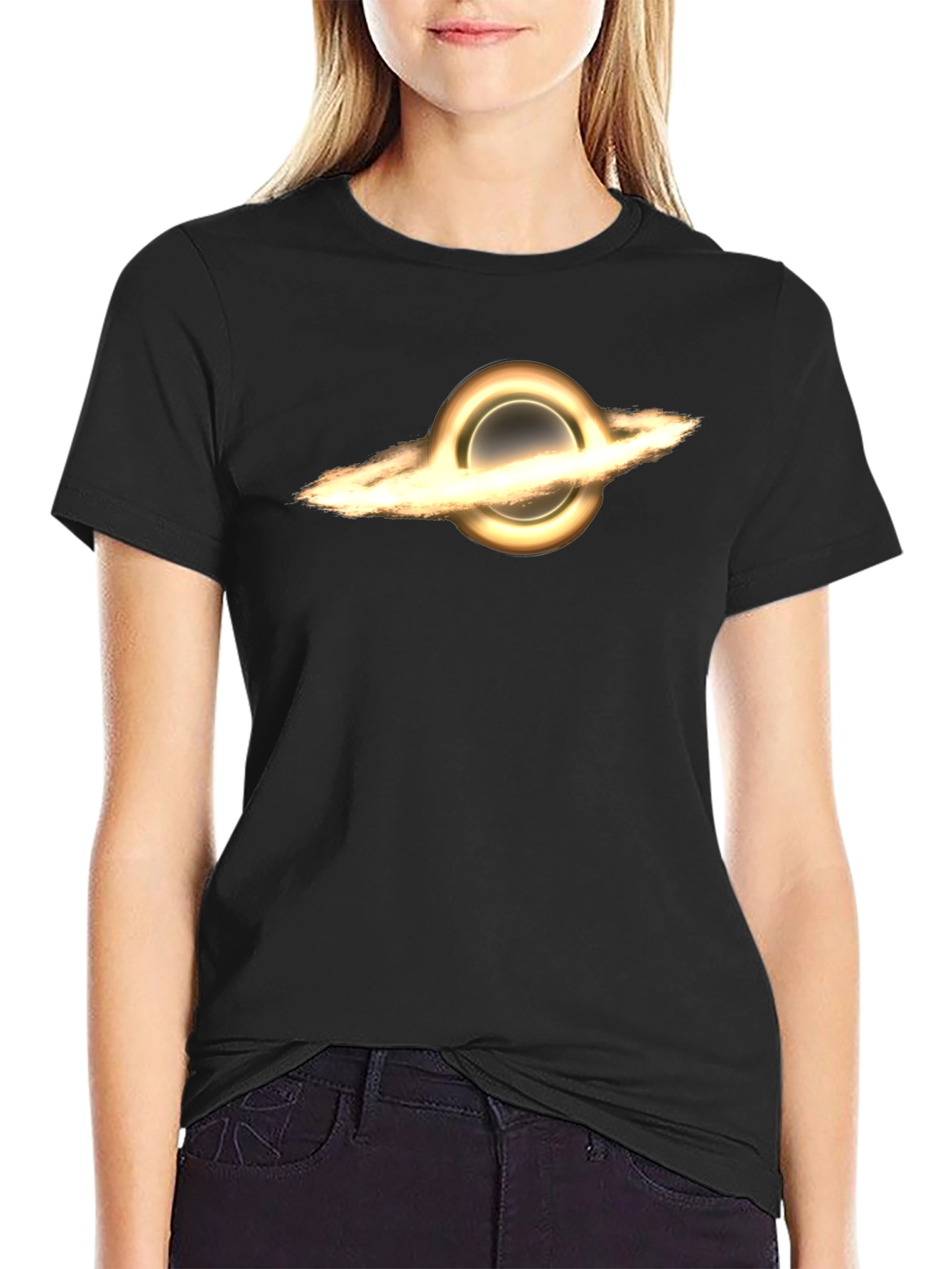 Black Hole Graphic T-Shirt - Stylish Space Tee