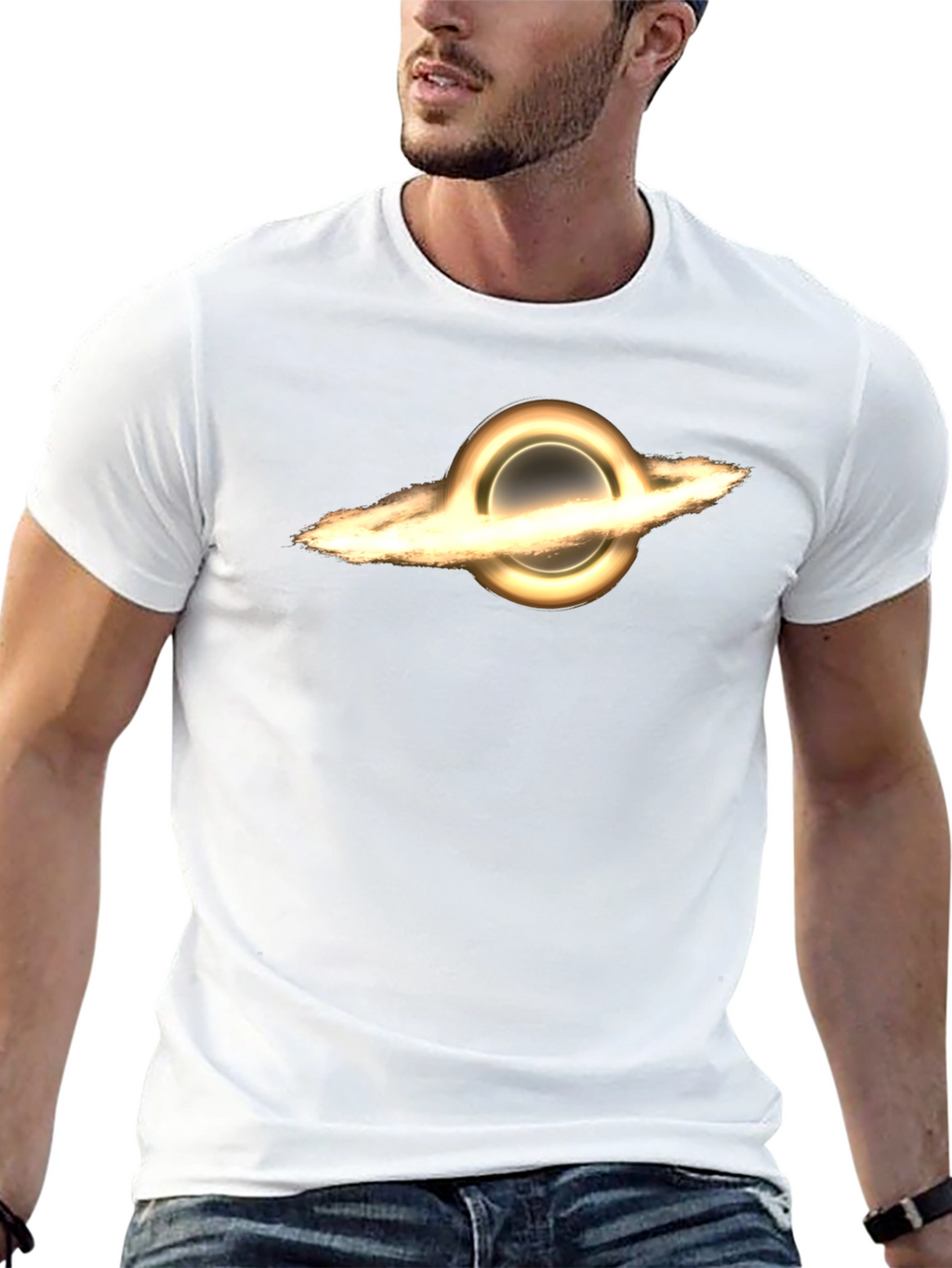 Black Hole Graphic T-Shirt - Stylish Space Tee
