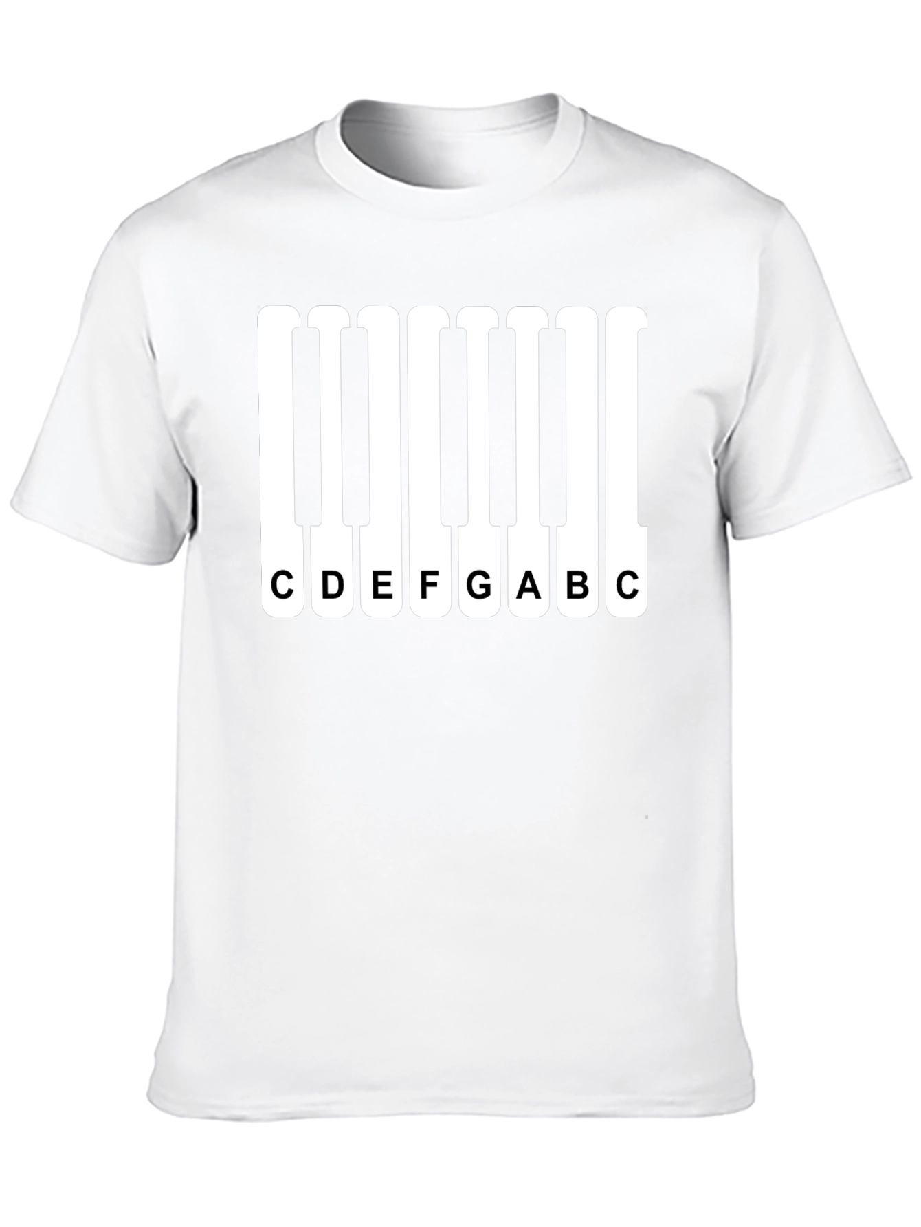 Piano Keys Music Notes Graphic T-Shirt