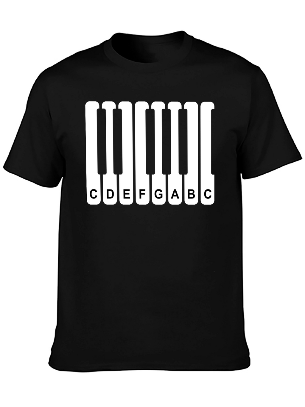 Piano Keys Music Notes Graphic T-Shirt