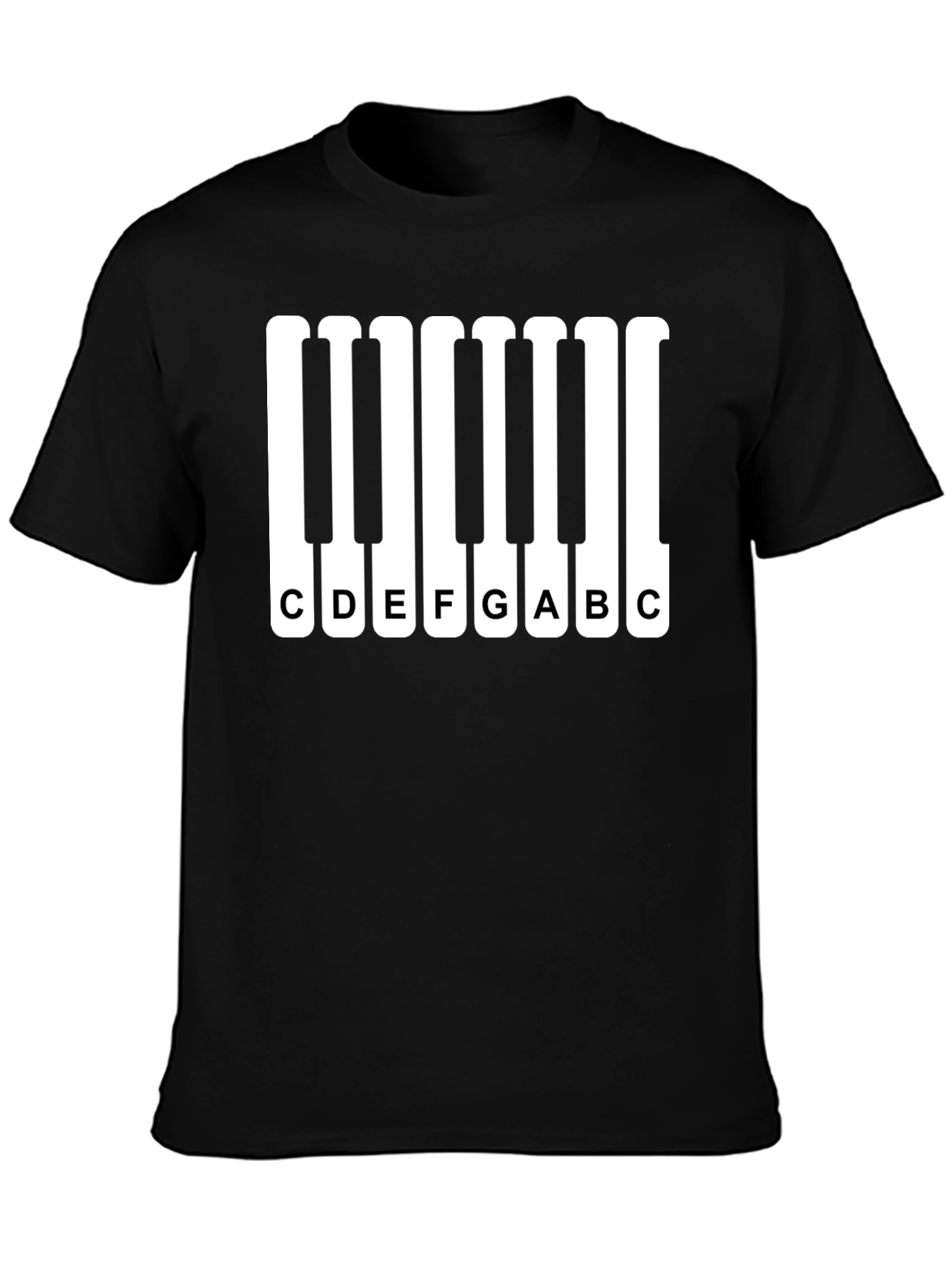 Piano Keys Music Notes Graphic T-Shirt