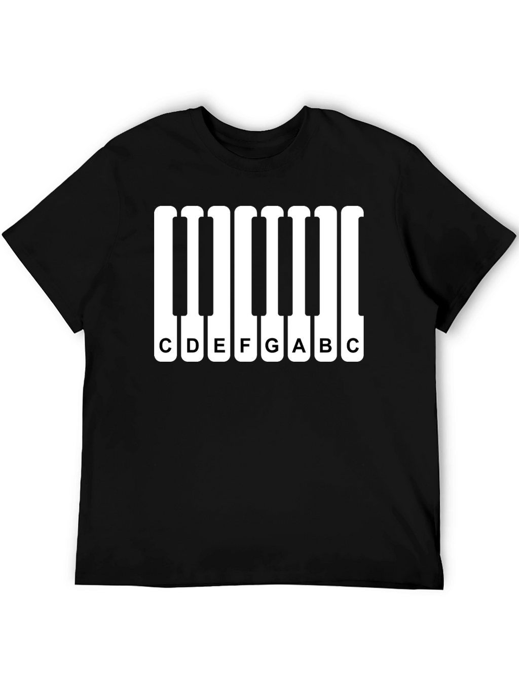 Piano Keys Music Notes Graphic T-Shirt