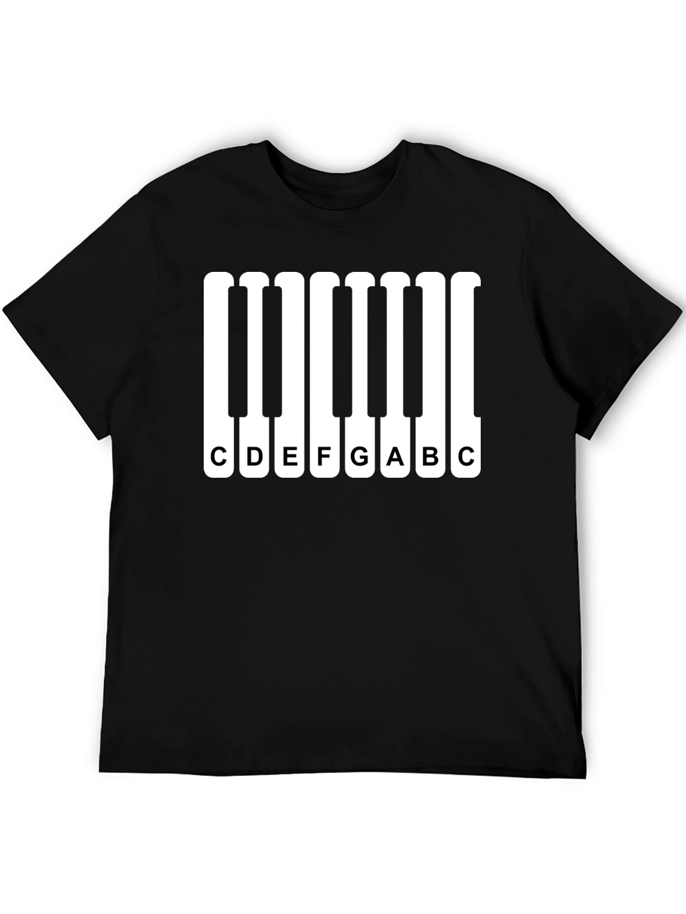 Piano Keys Music Notes Graphic T-Shirt
