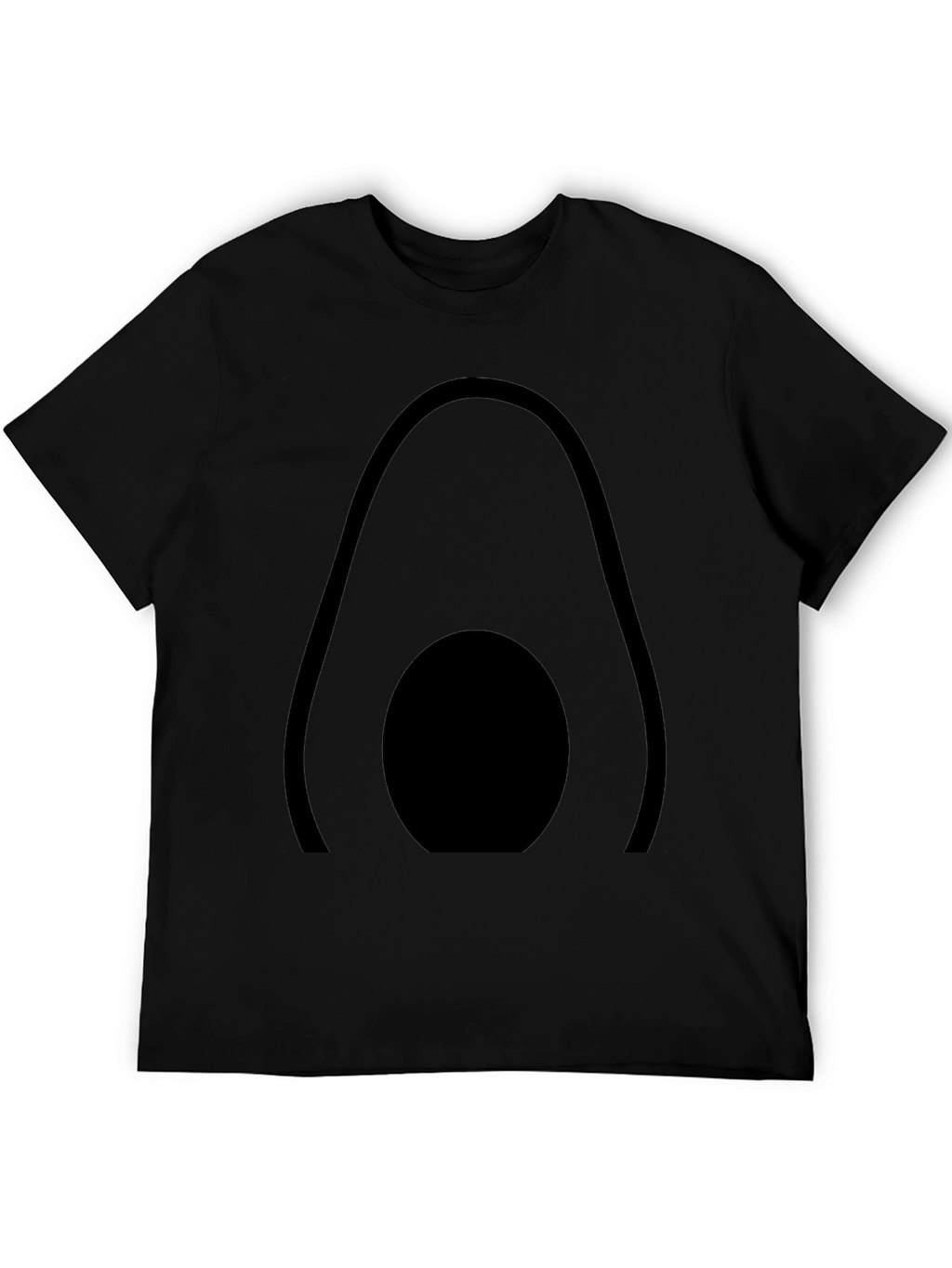 Abstract Avocado Graphic Tee - Modern Black T-Shirt