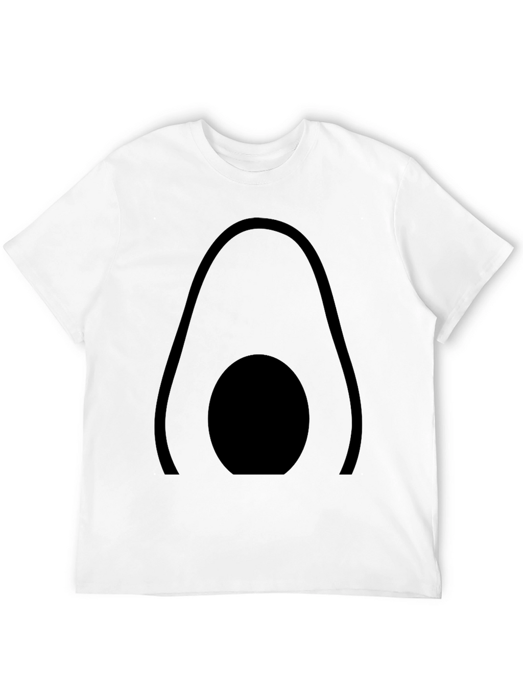 Abstract Avocado Graphic Tee - Modern Black T-Shirt
